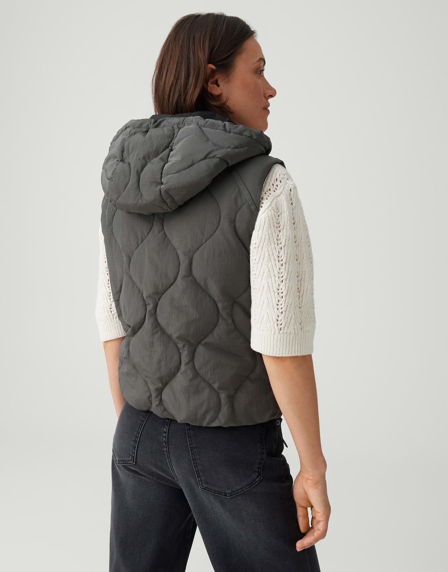 OPUS Steppweste 2-in-1 Wendeweste mit Steppung Regular Fit schräge Eingrifftaschen