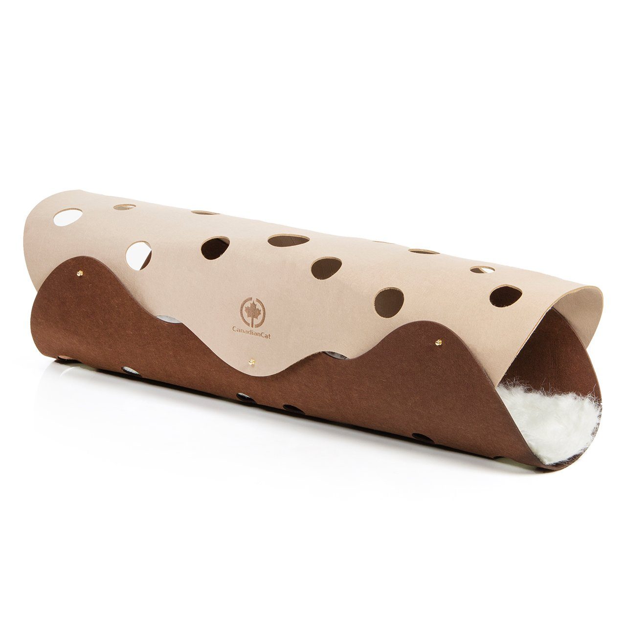 Tier-Beschäftigungsspielzeug Filztunnel XXL, beige/braun
