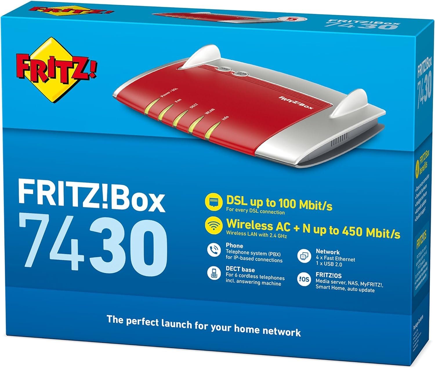 FRITZBox 7430 VDSL DSL VOIP Modem Gigabit MESH WLAN-Router