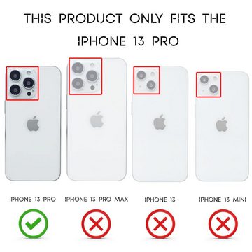 Nalia Smartphone-Hülle Apple iPhone 13 Pro, Leder-Look Silikon Hülle / Anti-Fingerabdruck / Kratzfest / Rutschfest