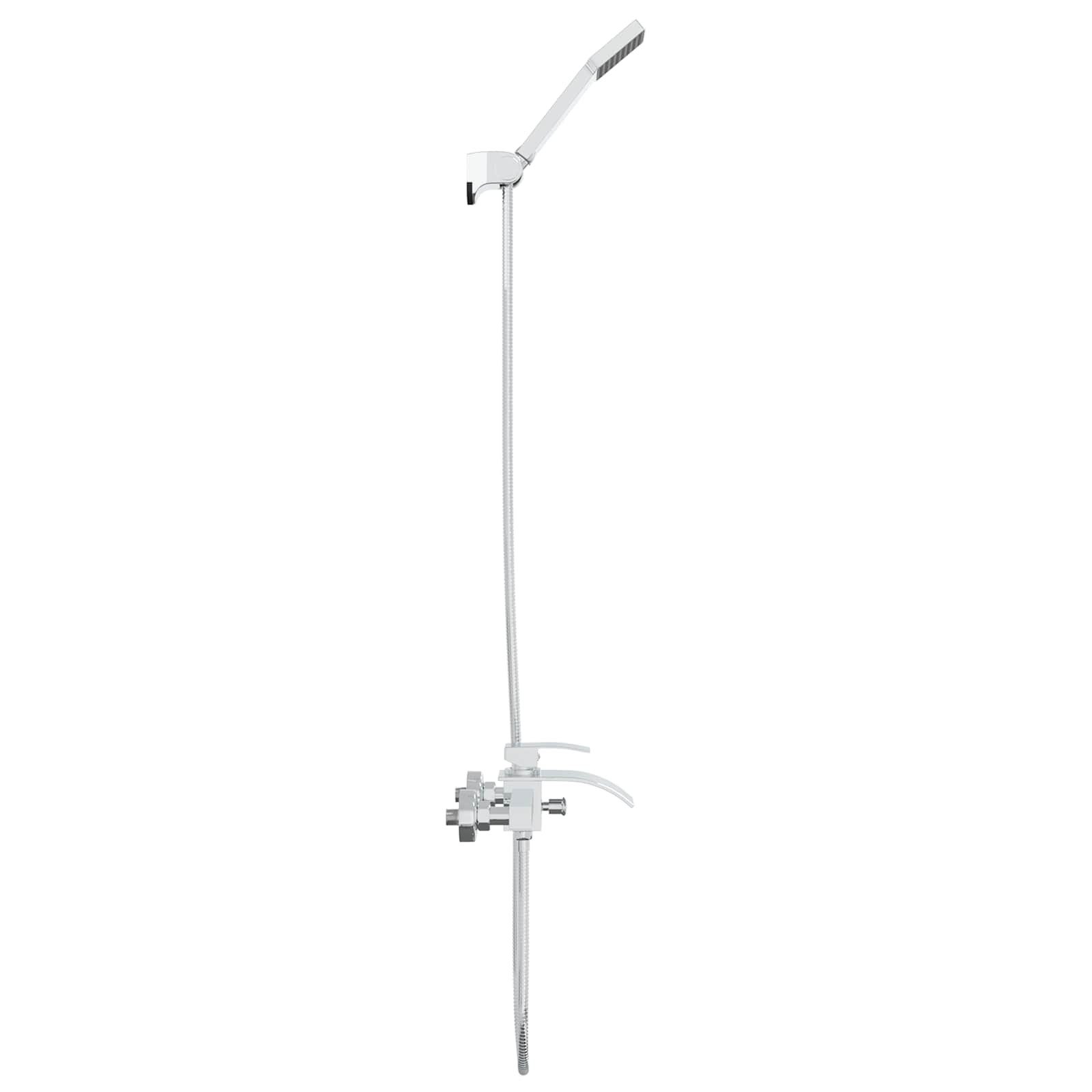 vidaXL Regenduschkopf Duschkopf Set Chrom G 1 / 2 Zoll