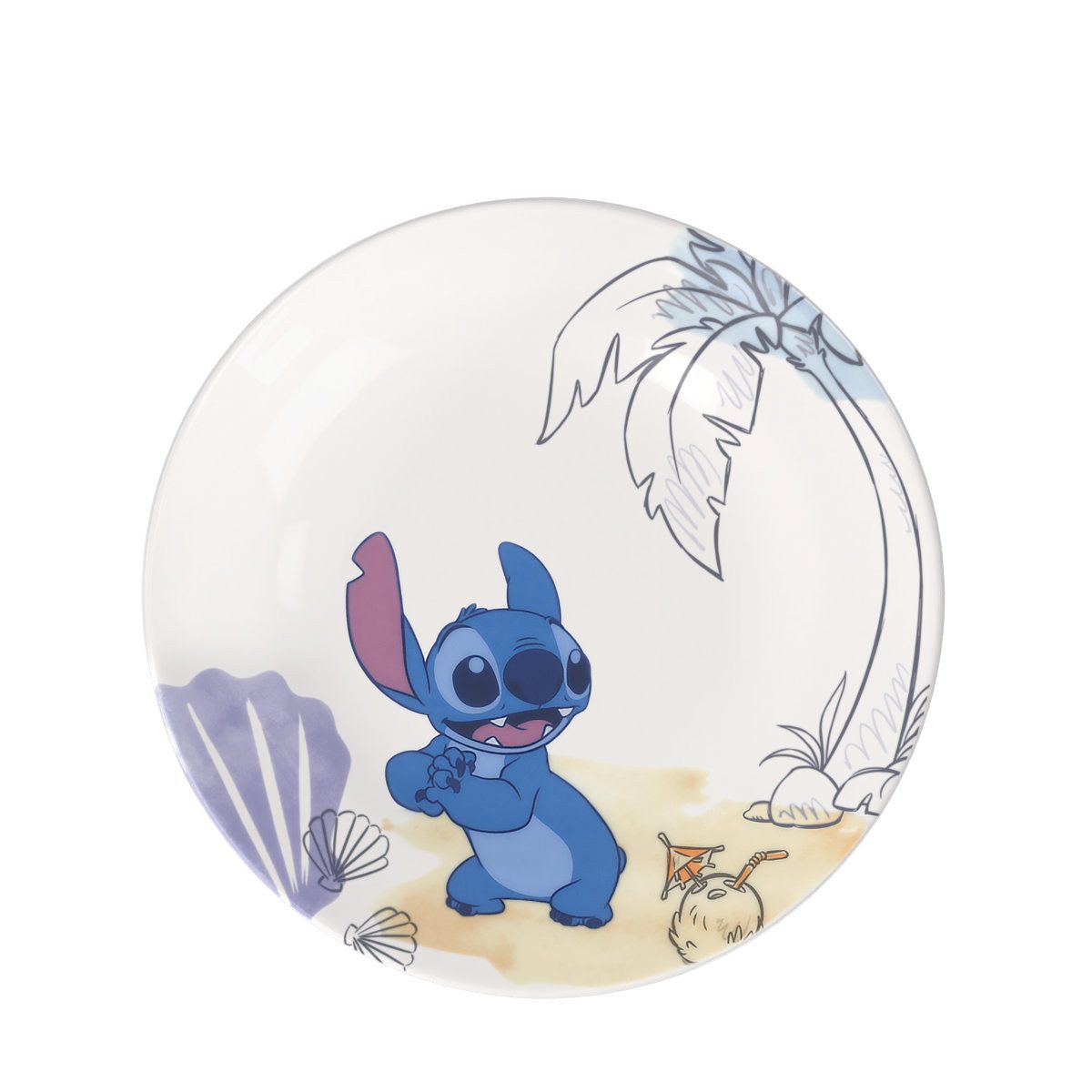 Villeroy & Boch Kindergeschirr-Set Disney Stitch, Edelstahl, Porzellan, 7-tlg.