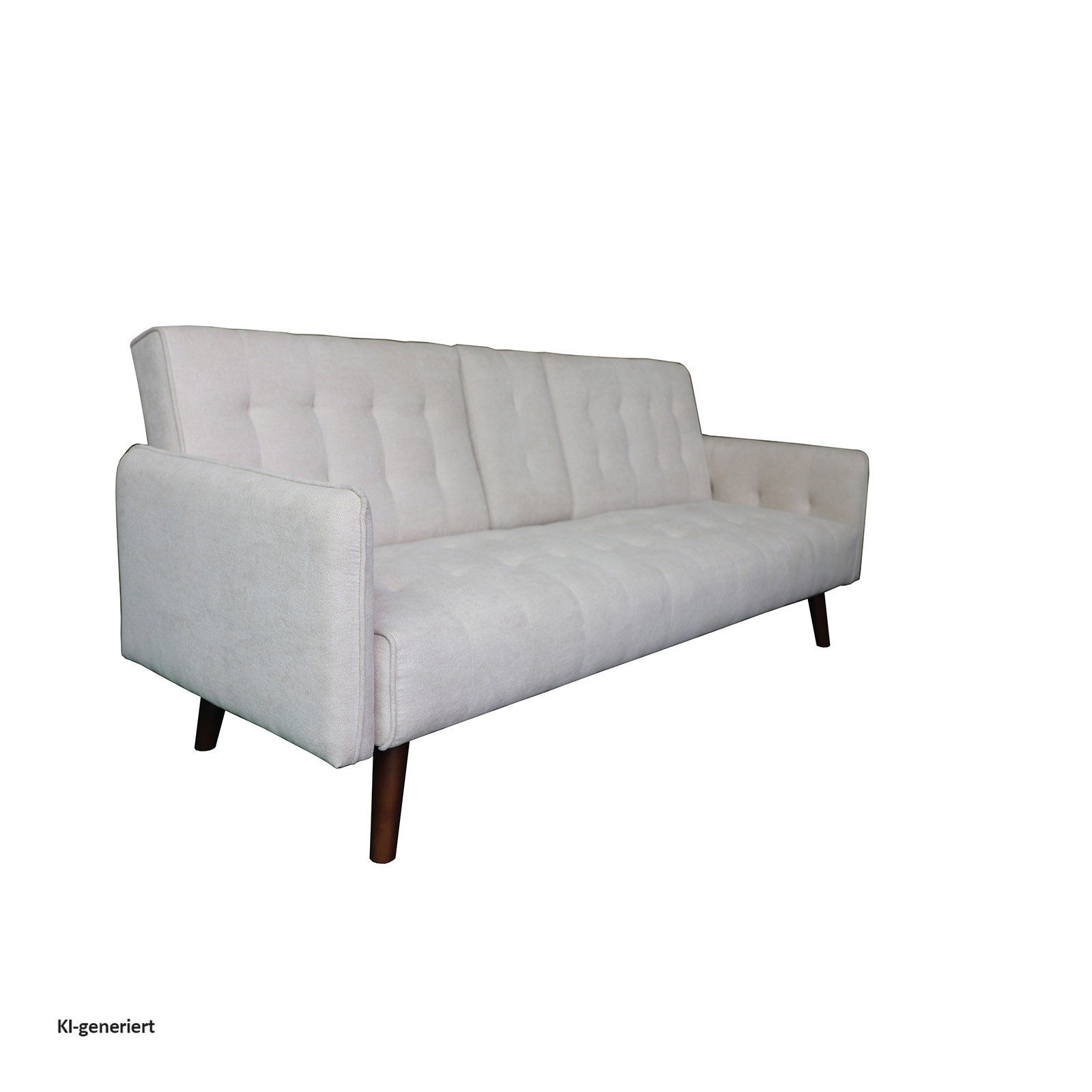 Schlafsofa Sofa mit Knopfsteppung Elouisa Grau