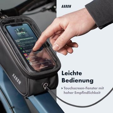 AARON Handy-Rahmentasche für Fahrrad, Handytasche wasserdicht, Handyhalterung für den Rahmen