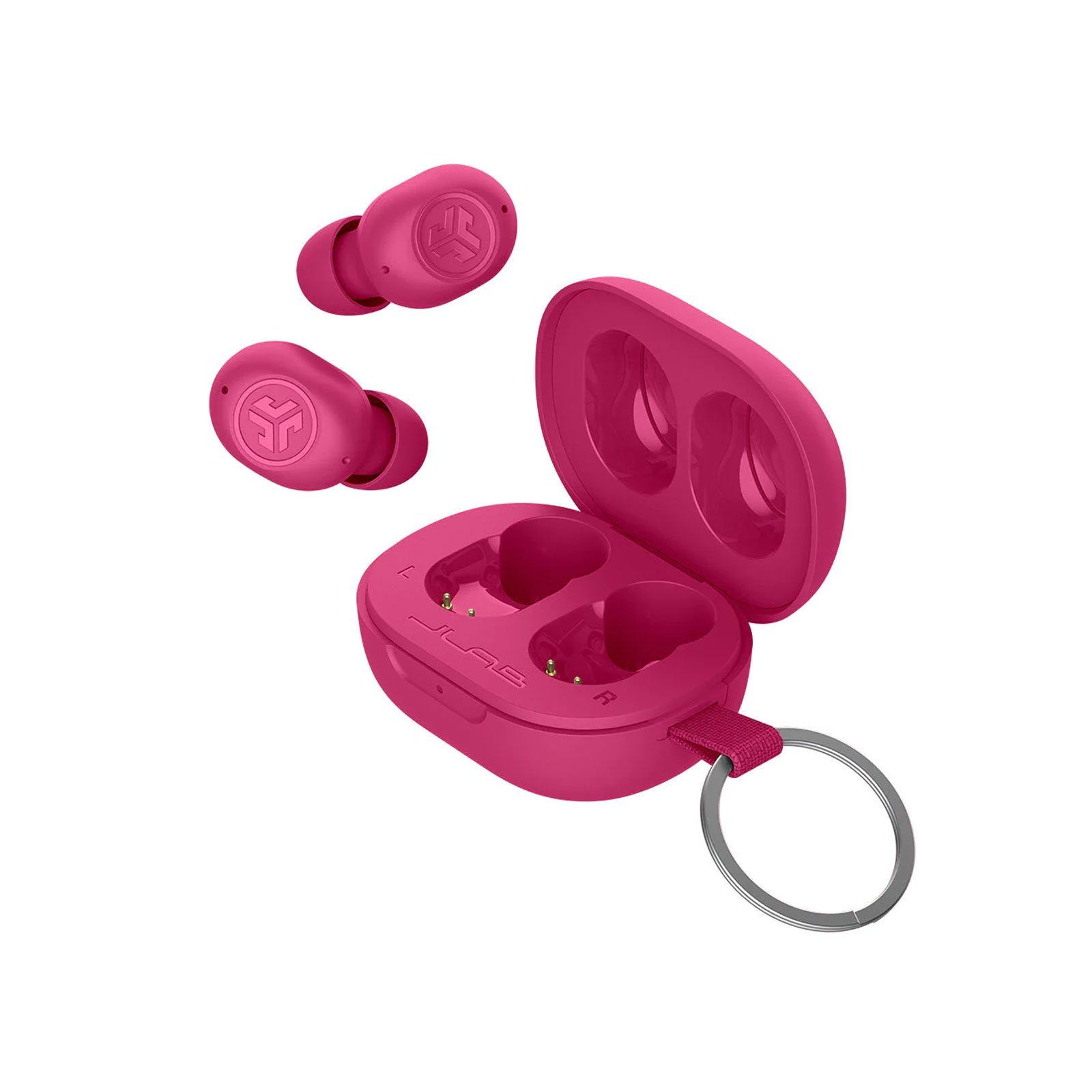 Wireless Pink Mini Ladecase, True In-Ear-Kopfhörer Schlüsselband) Jlab Earbuds Bluetooth, JBuds (TWS,