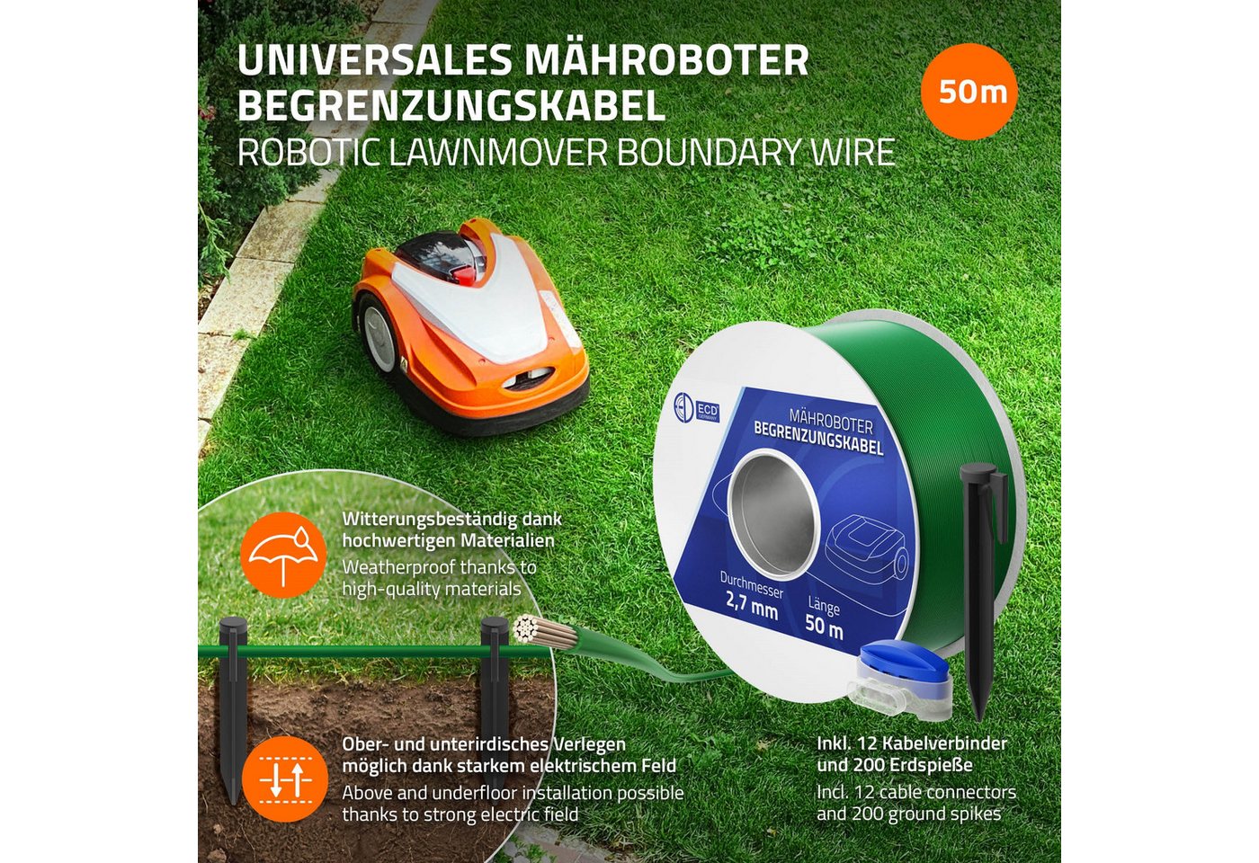 ECD Germany Universal Begrenzungsdraht a... ECD Germany Universal Begrenzungsdraht a...