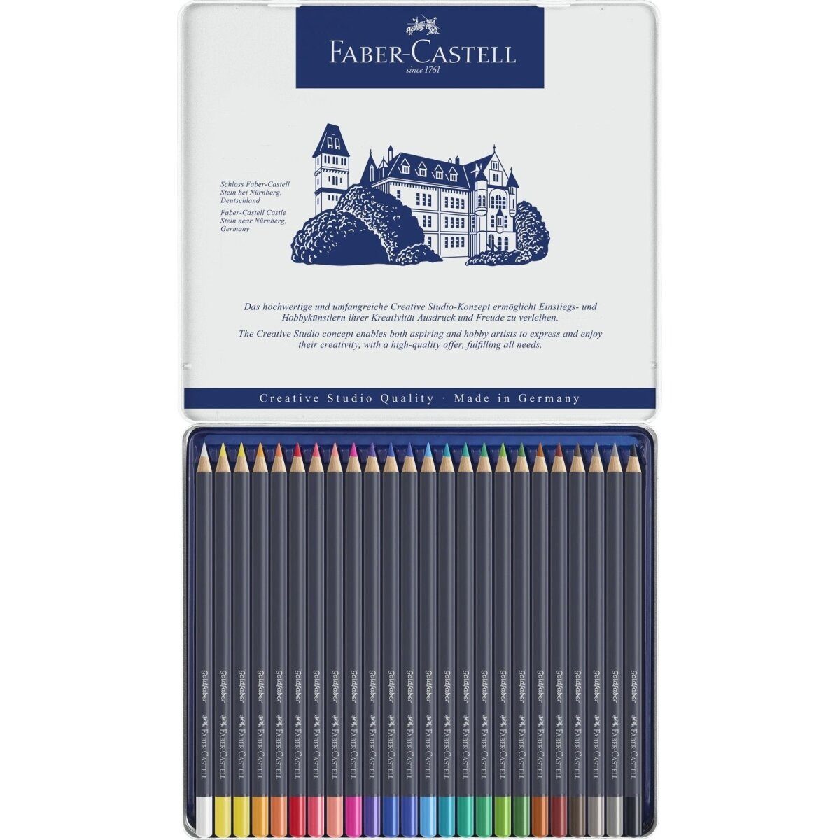 Faber-Castell Buntstift Farbstift Goldfaber permanent sortiert VE=24 Stück Etui