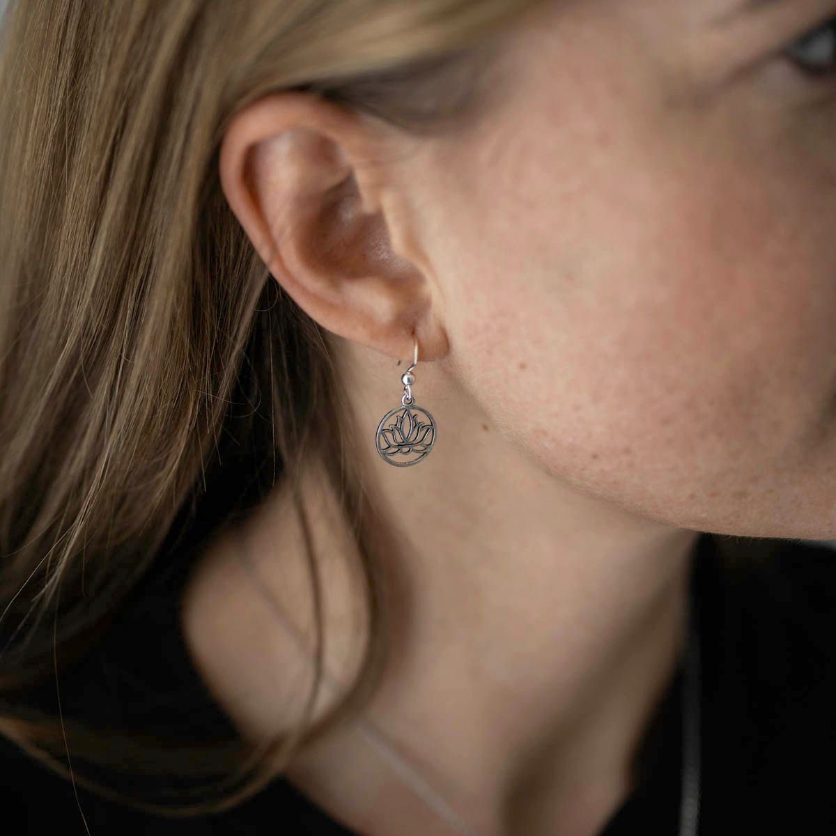 Materia Paar Ohrhänger Damen Lotus Ohrhänger günstig online kaufen