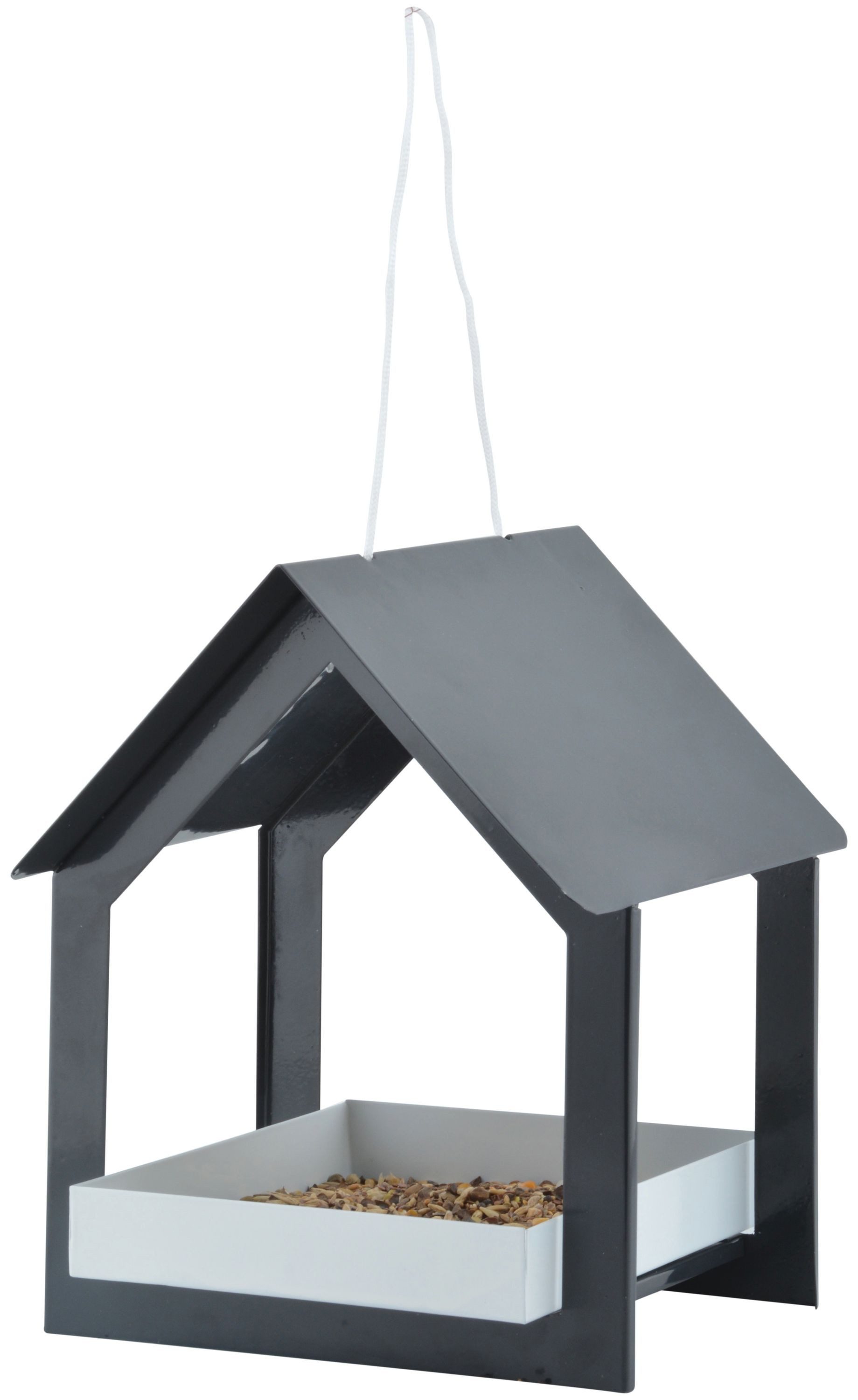 esschert design Nistkasten Hänge Futter Haus Vogelhaus anthrazit weiß Weichstahl Deko Garten. € 22,90