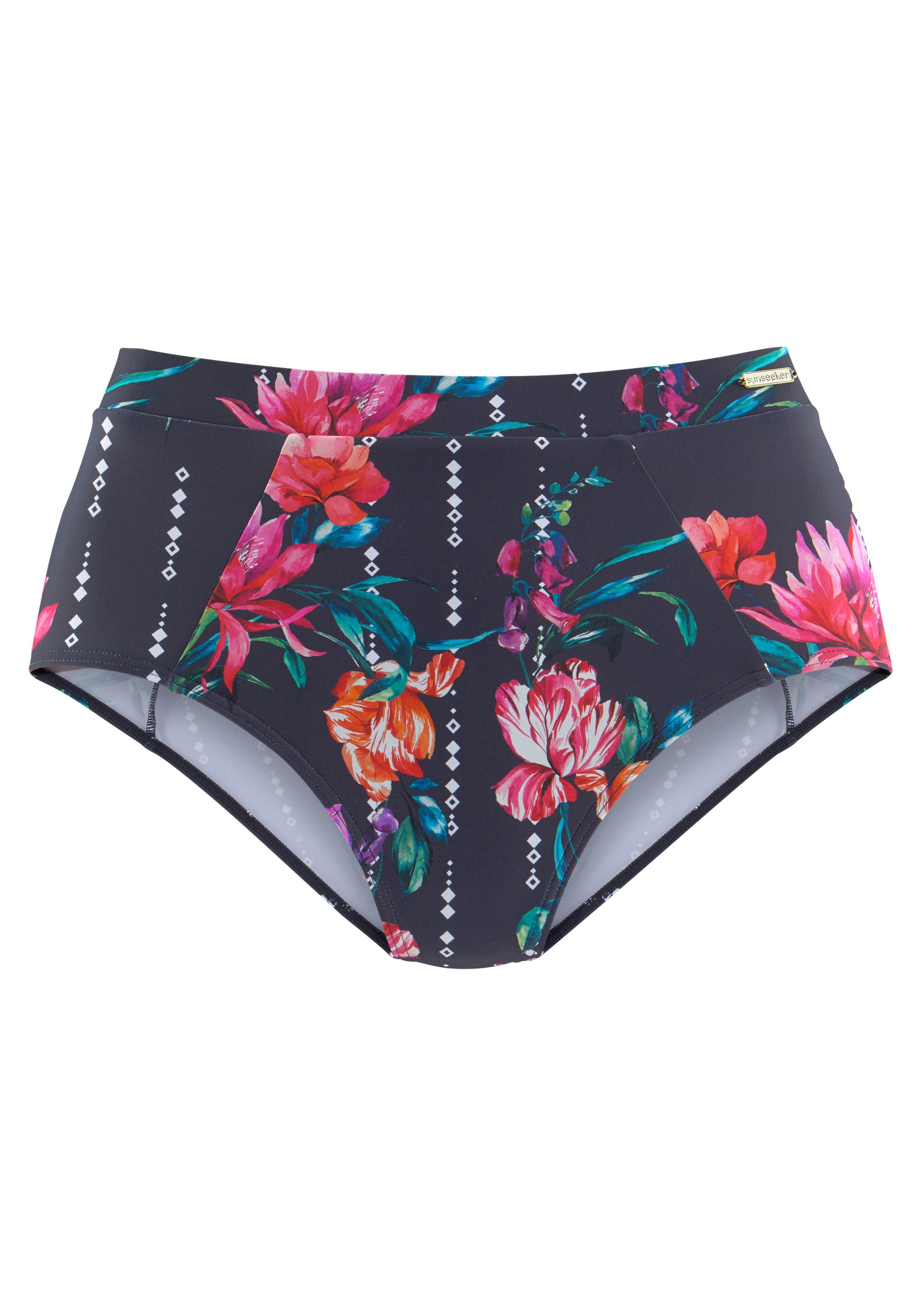Sunseeker Highwaist-Bikini-Hose Modern mit floralem Design günstig online kaufen