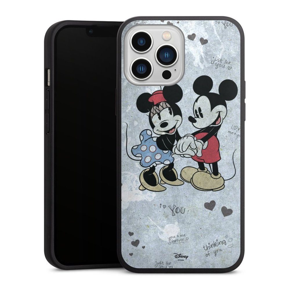 DeinDesign Handyhülle Disney Mickey & Minnie Mouse Vintage Mickey&Minnie In Love, Apple iPhone 13 Pro Max Silikon Hülle Premium Case Handy Schutzhülle
