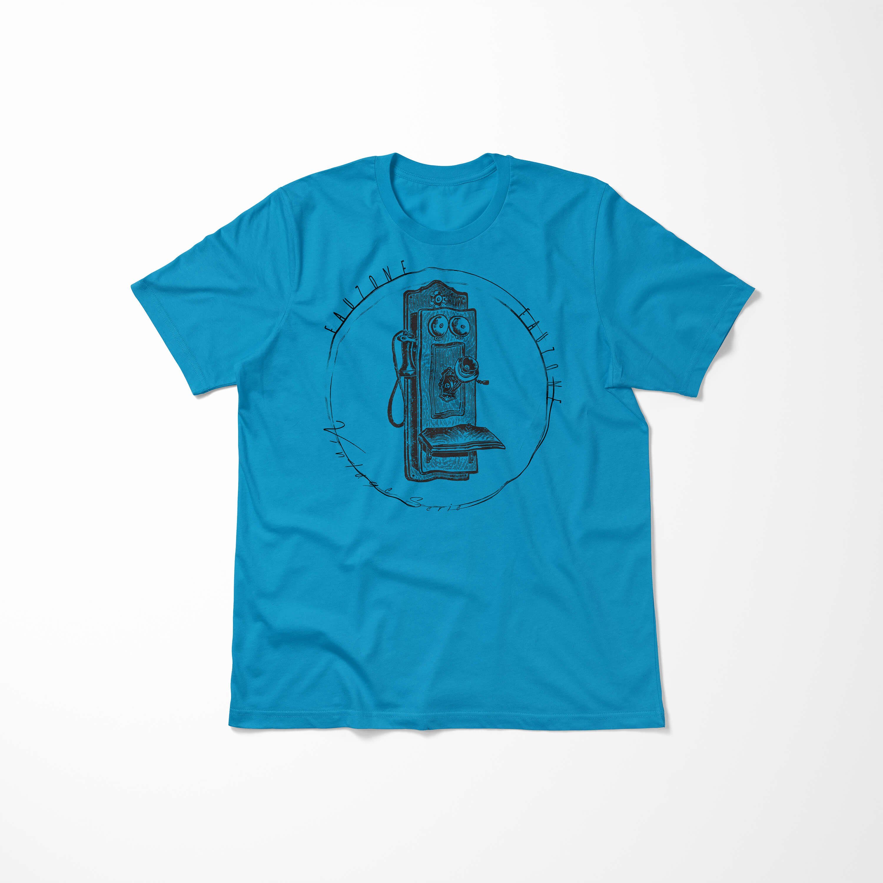 Herren Atoll T-Shirt Vintage Art Sinus Telefonkasten T-Shirt