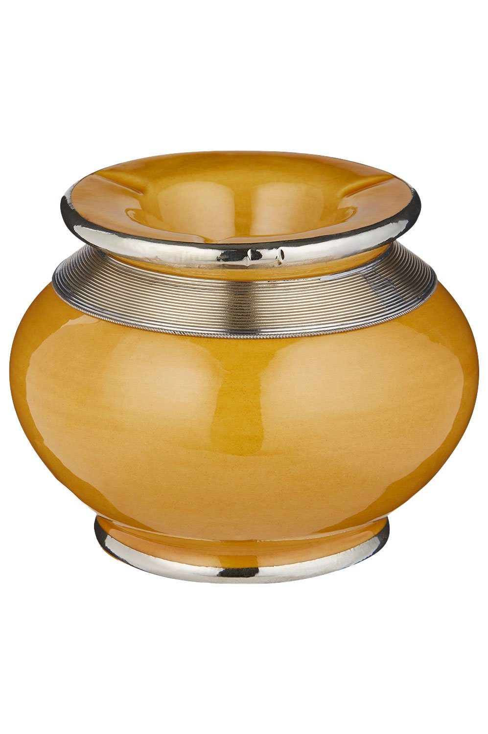 Marrakesch Orient & Mediterran Interior Aschenbecher Marokkanischer Aschenbecher Cariba Deko aus Keramik in Gelb 11 cm, Handarbeit. Reduzierter Preis € 22,90. Unverbindliche Preisempfehlung € 28,00