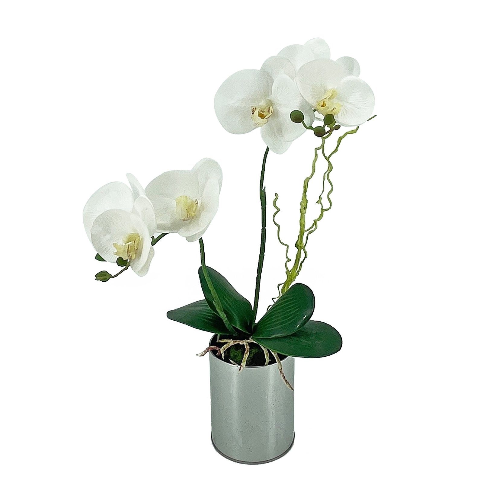 Kunstblume Kunstblume Orchidee im Topf Leilani Orchidee, NTK-Collection, Höhe 44 cm, Kunstpflanze Dekoration Orchidee