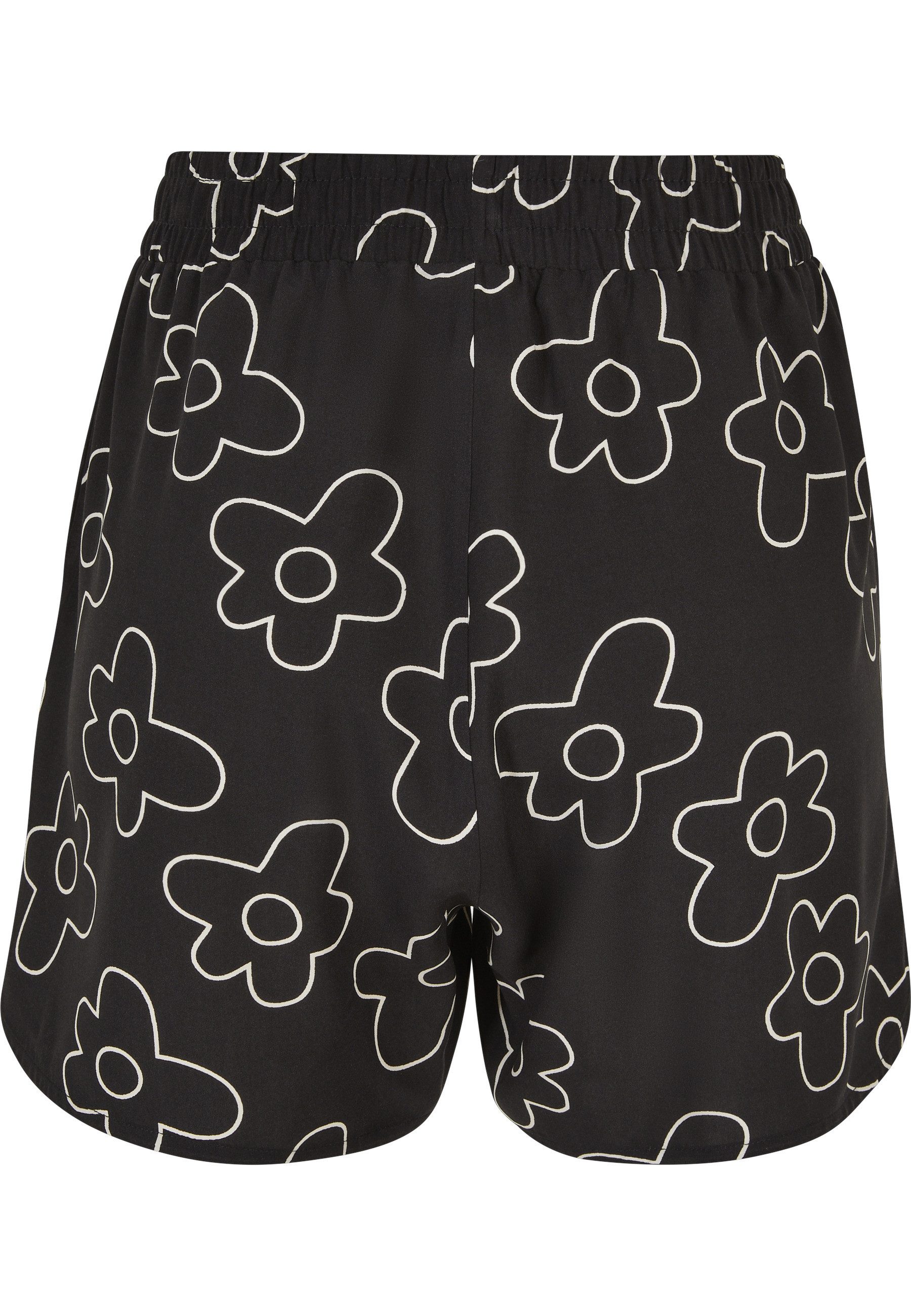 URBAN CLASSICS Stoffhose Urban Classics Damen Ladies AOP Viscose Resort Shorts (1-tlg)