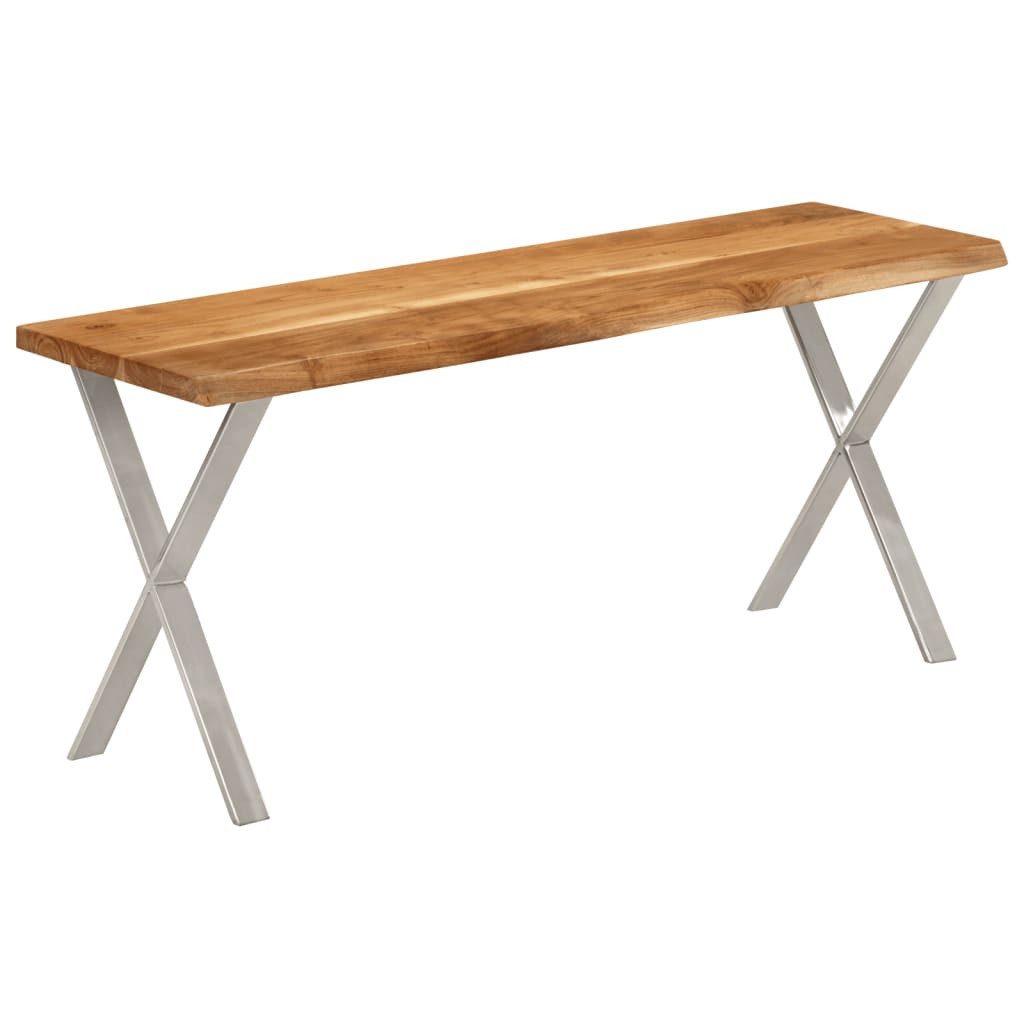 vidaXL Sitzbank Bank Baumkante 105 cm Massivholz
