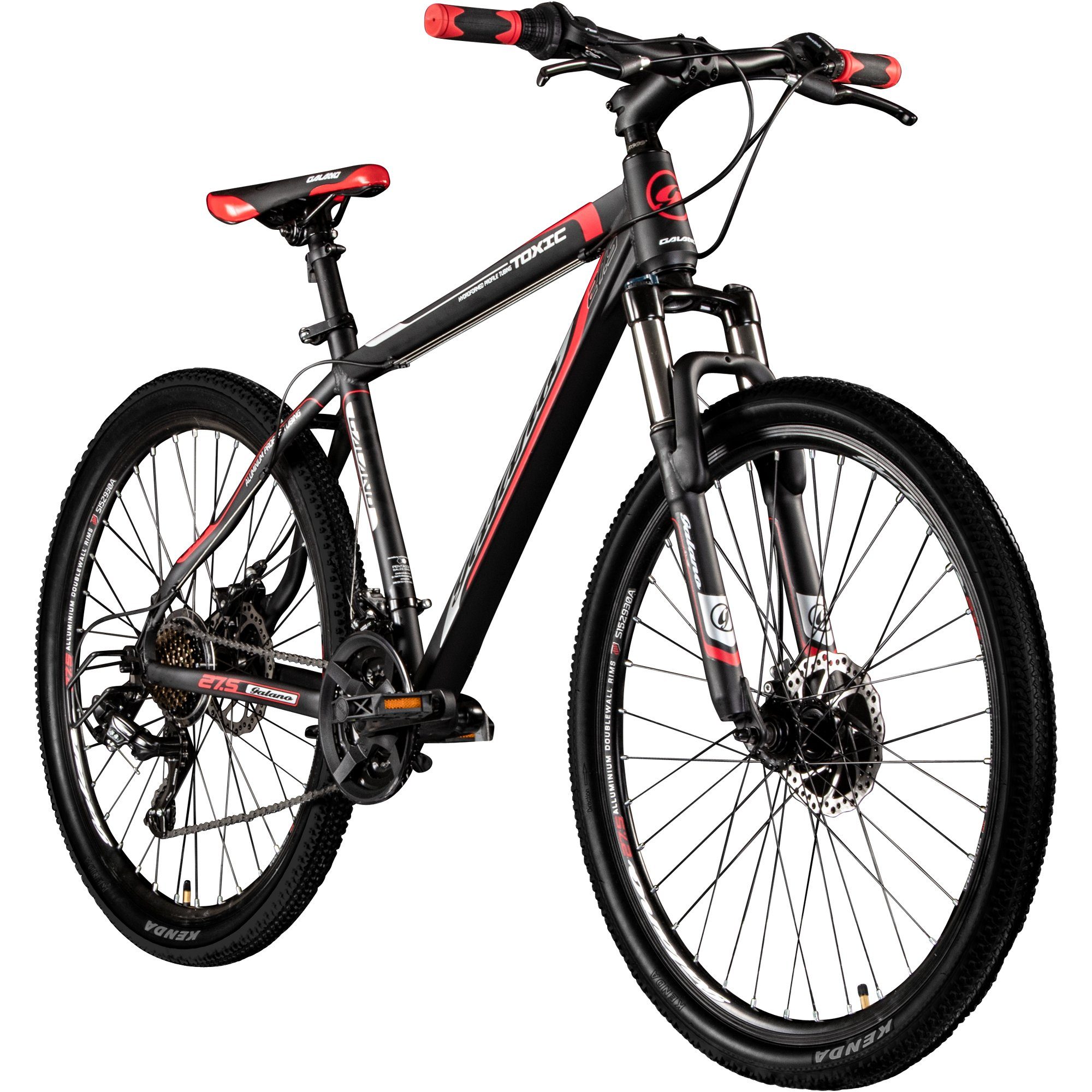 Galano Mountainbike Toxic, 21 Gang, Kettenschaltung, 27,5 Zoll MTB Hardtail  Fahrrad für Damen Herren Jugendliche ab 165 cm