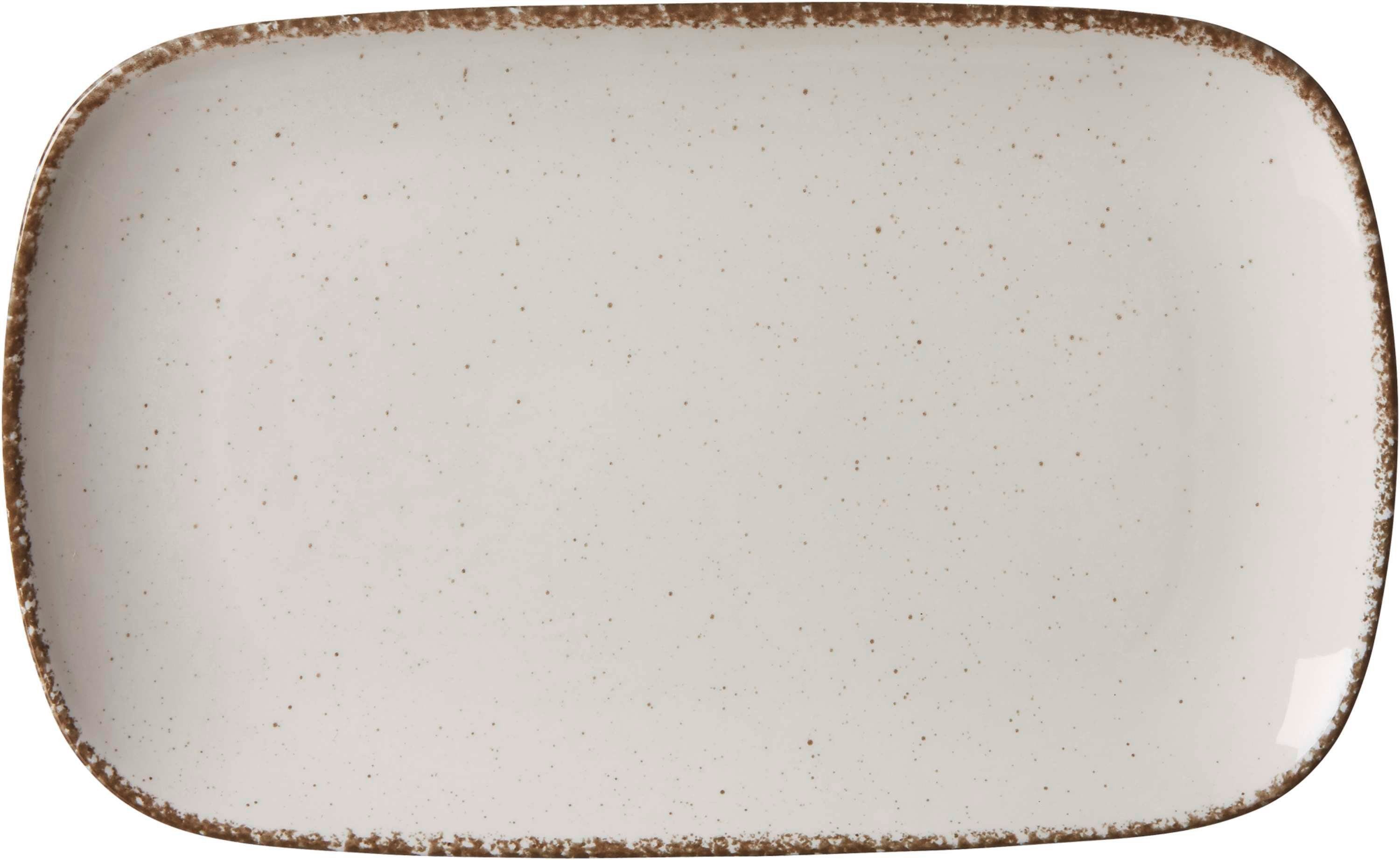Ritzenhoff & Breker Servierplatte Casa creme Platte rechteck. 33x20cm, Porzellan