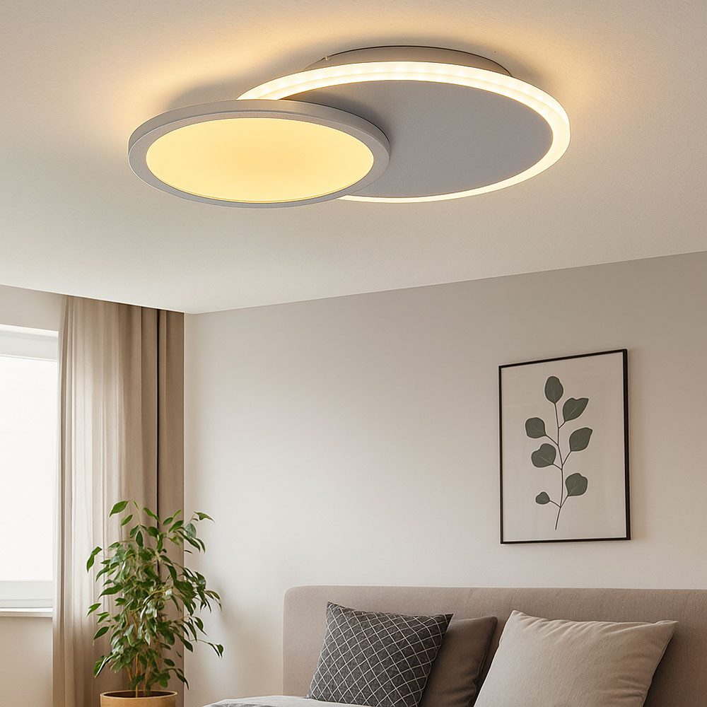 JUST LIGHT LED Deckenleuchte, LED-Leuchtmittel fest verbaut, Kaltweiß, Warmweiß, Neutralweiß, Tageslichtweiß, Farbwechsel, Deckenlampe Deckenleuchte Dimmer Fernbedienung RGB LED