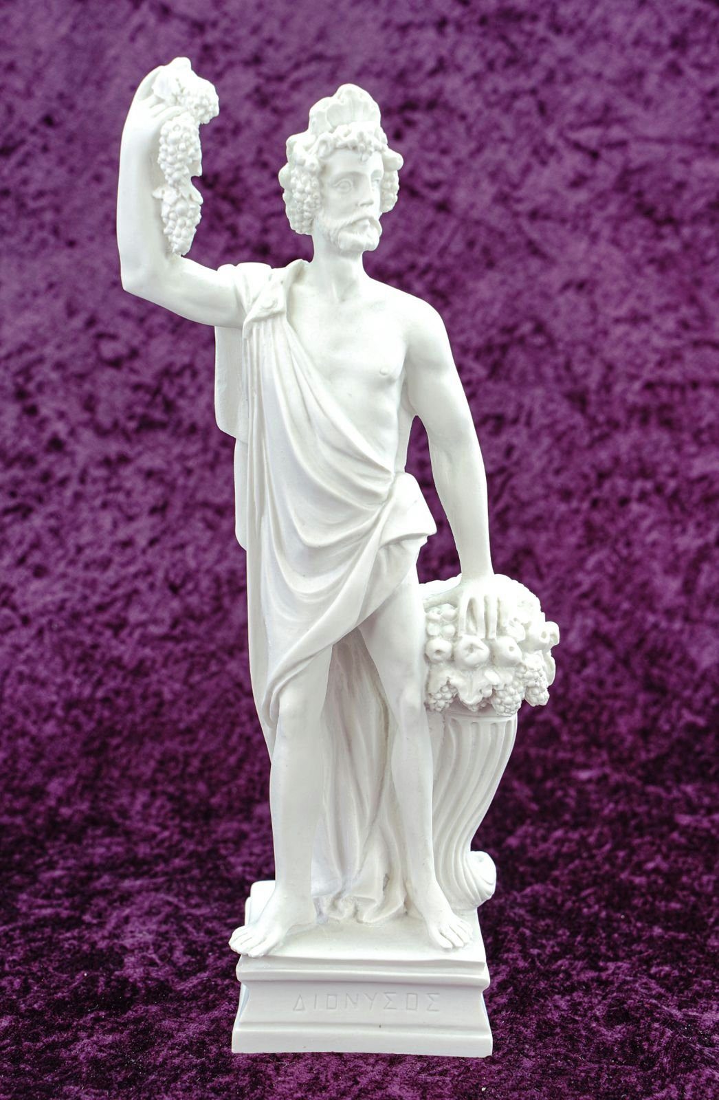 Schatzkiste Deko Weins Gott Dekofigur Alabaster 25cm Dionysos des Kremers Figur