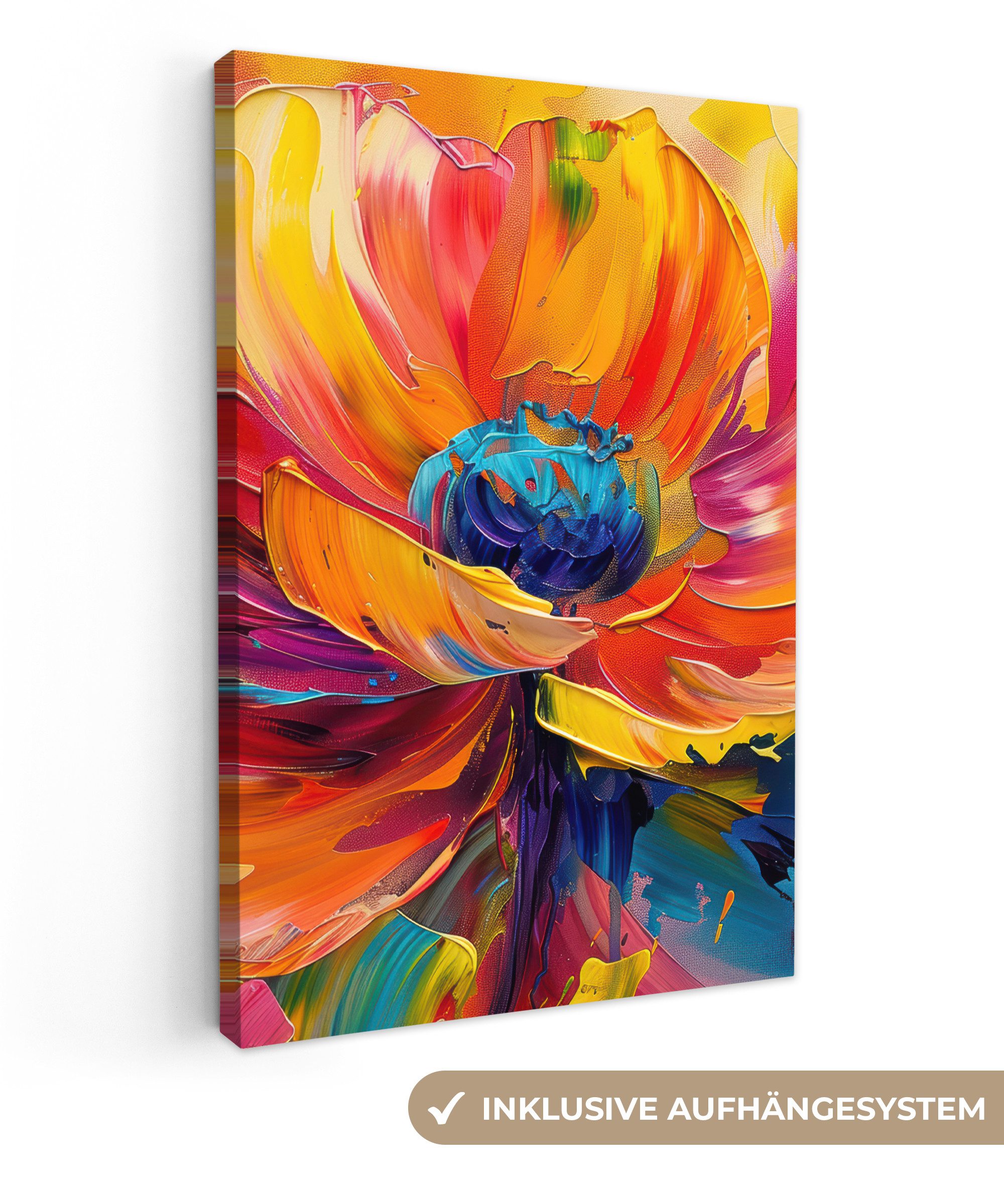 OneMillionCanvasses® Leinwandbild Blume - Lackierung - günstig online kaufen