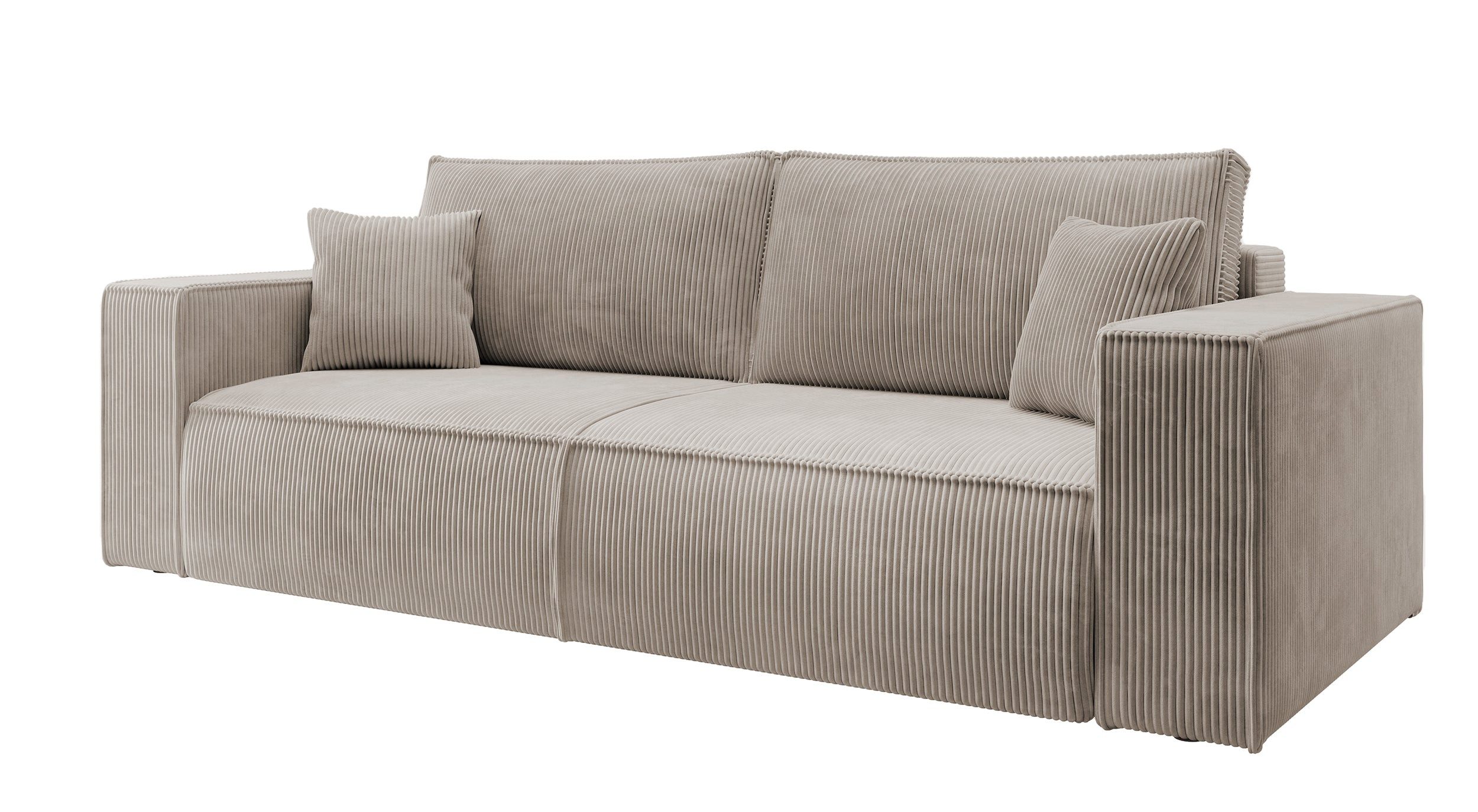 Selsey Schlafsofa FARESE NEW, 3-Sitzer-Sofa mit Bettkasten, Schlaffunktion und Cordbezug