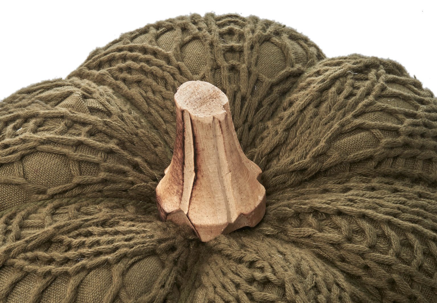 Kobolo Dekoobjekt Kürbis Herbstdeko aus Textil Set aus 3 Größen grün - Herbst Dekoration (3er Set, 3 St., verschiedene Größen), 1x 11x9 cm – Bild 5 von 5