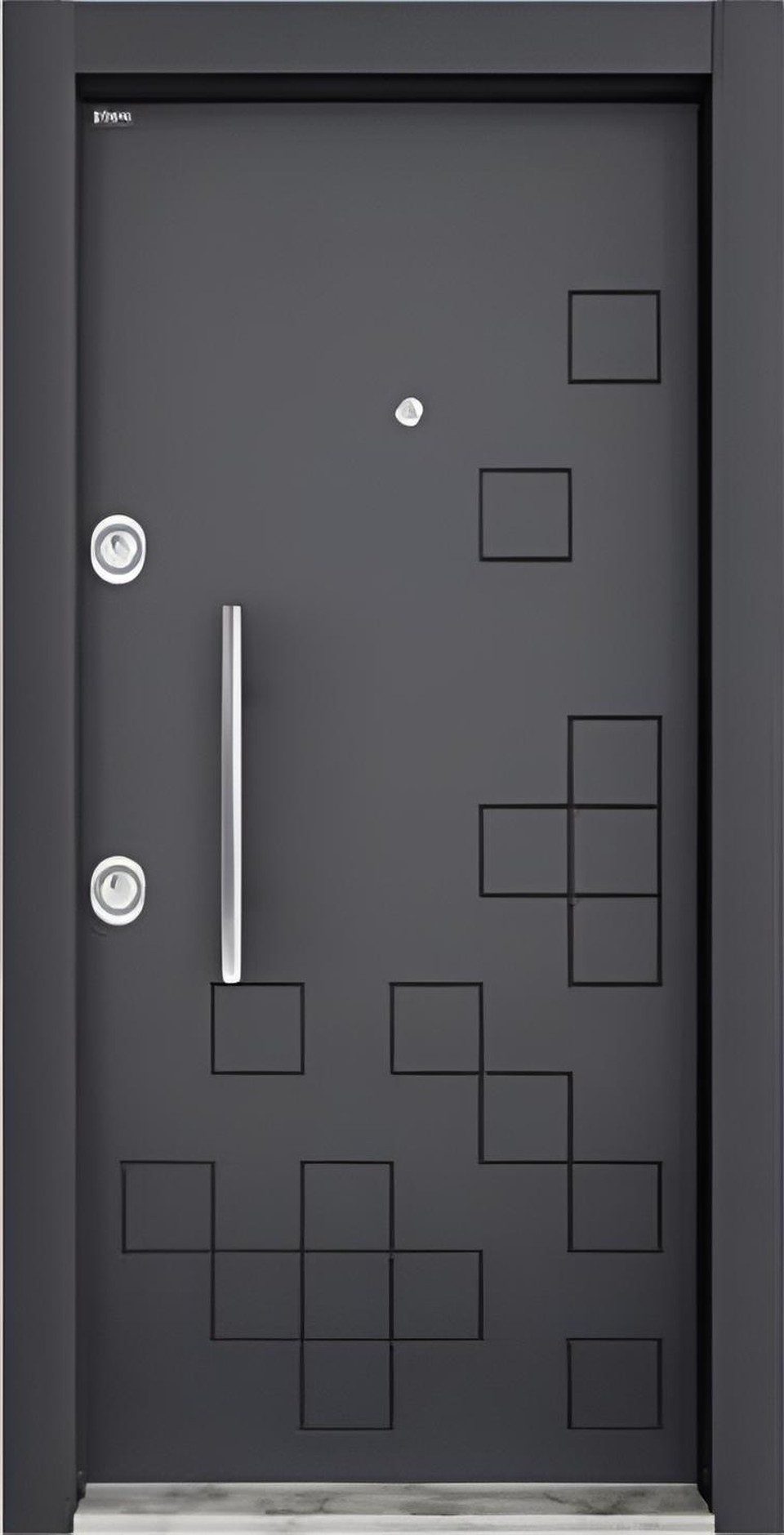 Xlmoebel Haustür Graue Metall-Eingangstür - Robust und sicher für Ihr Zuhause, Made in Europa