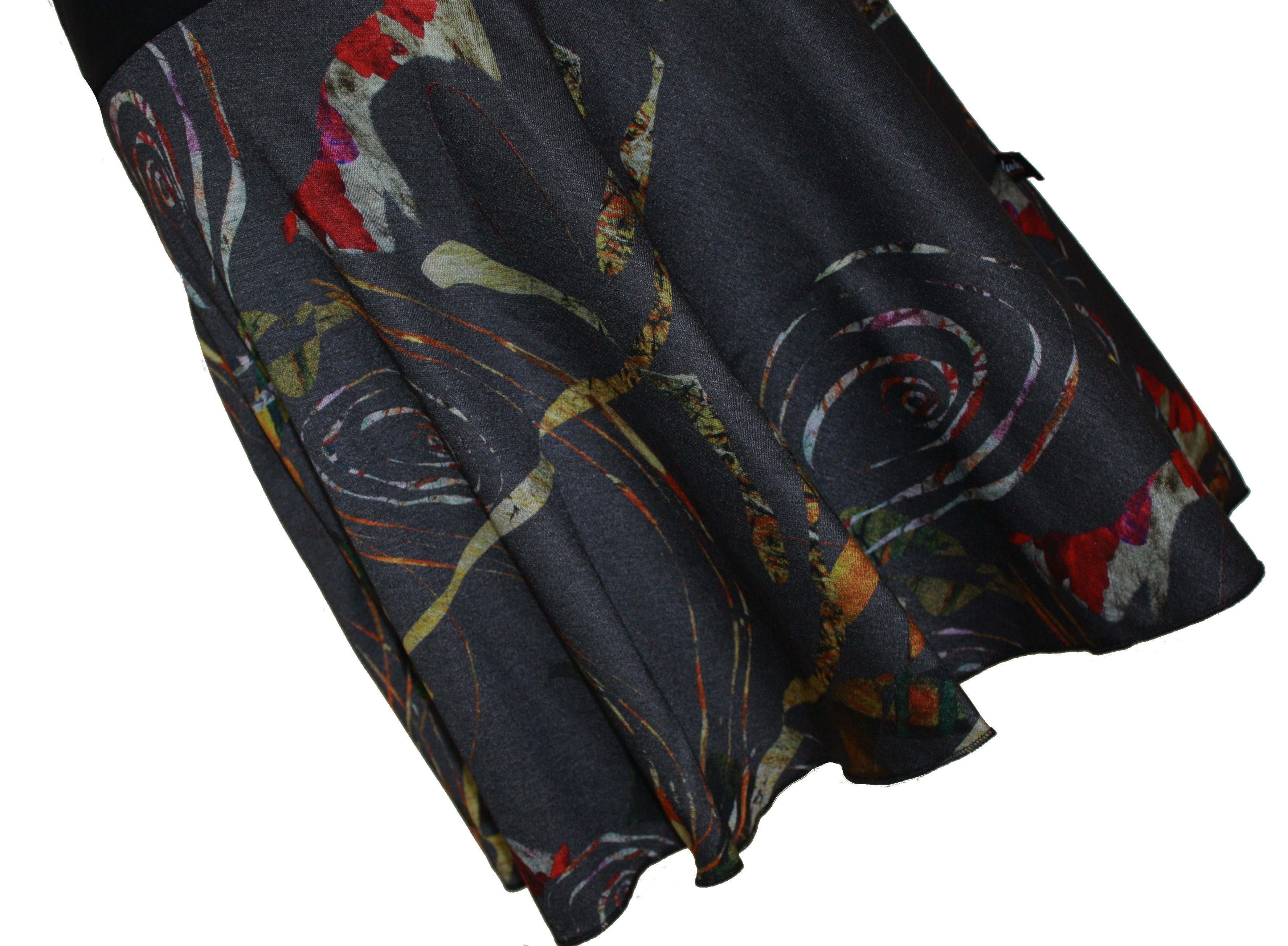 dunkle design A-Linien-Rock Weinrot Grau Schwarz günstig online kaufen