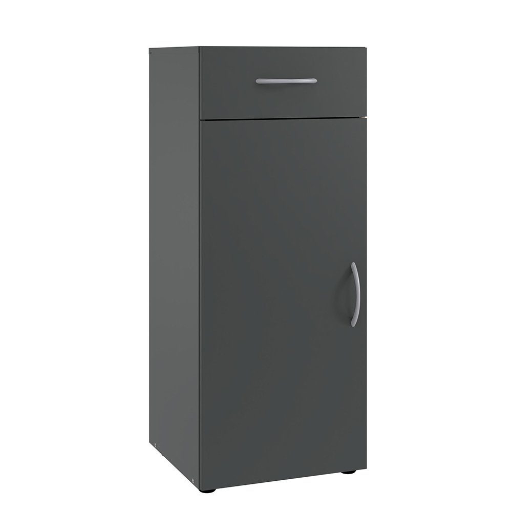 Lomadox Mehrzweckschrank MIAMI-43 graphit, 1 Tür, 1 Schublade, ca. 30/98/40 cm