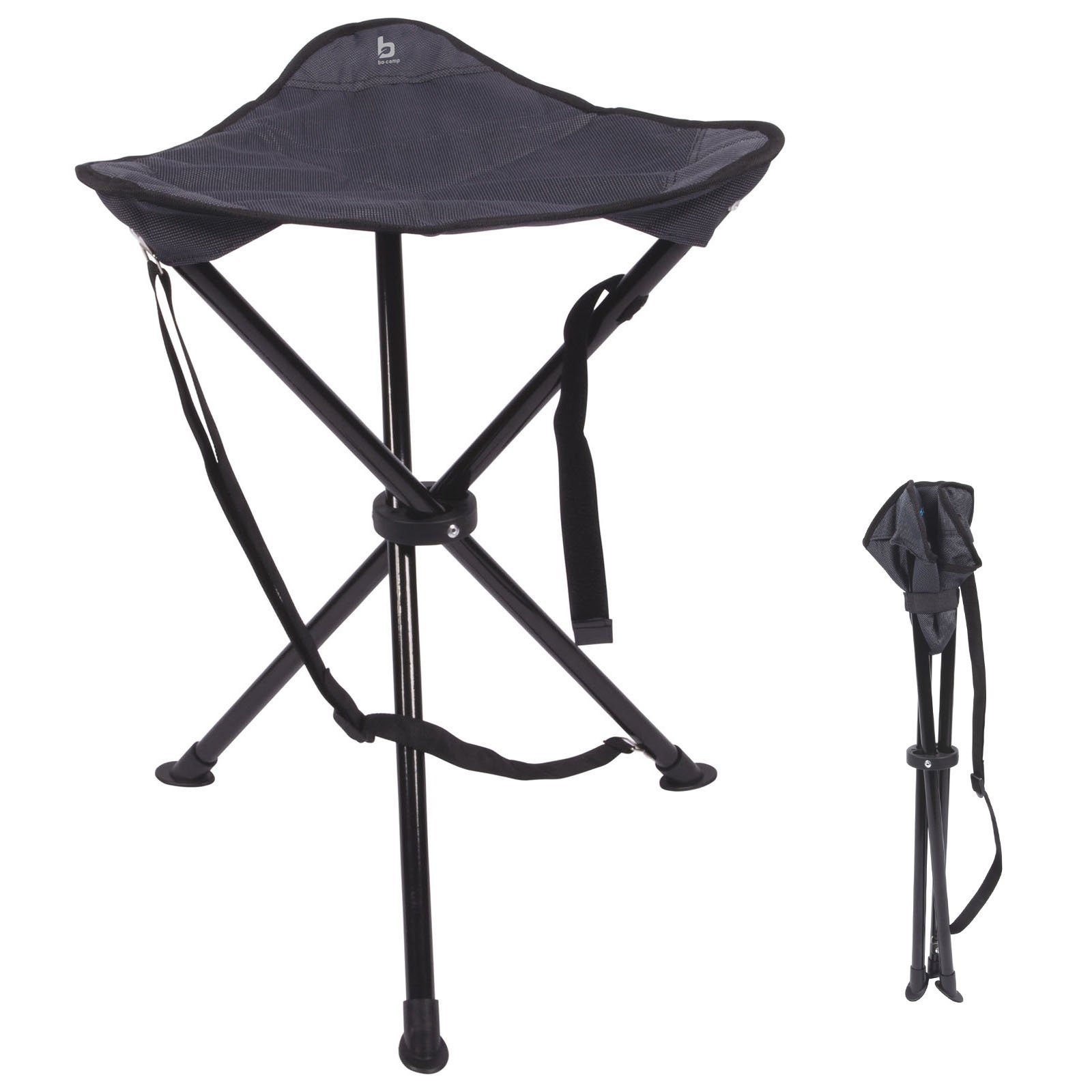 Bo-Camp Campinghocker Dreibein Hocker XL Hoch Falthocker Camping 3-Bein, Angeln Stahl 100 kg