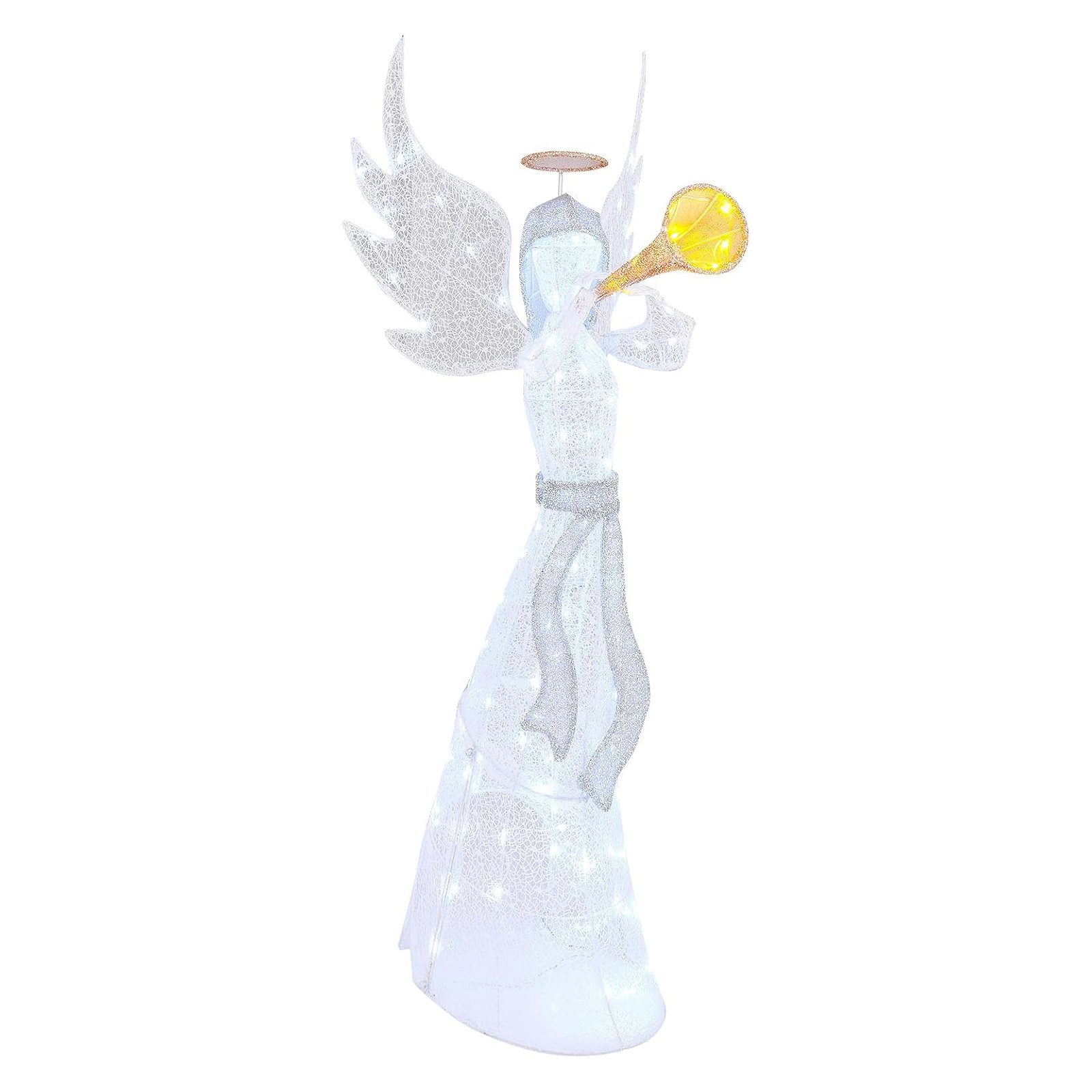 KOMFOTTEU Weihnachtsfigur Weihnachtsengel, mit 100 LED-Lichtern, günstig online kaufen