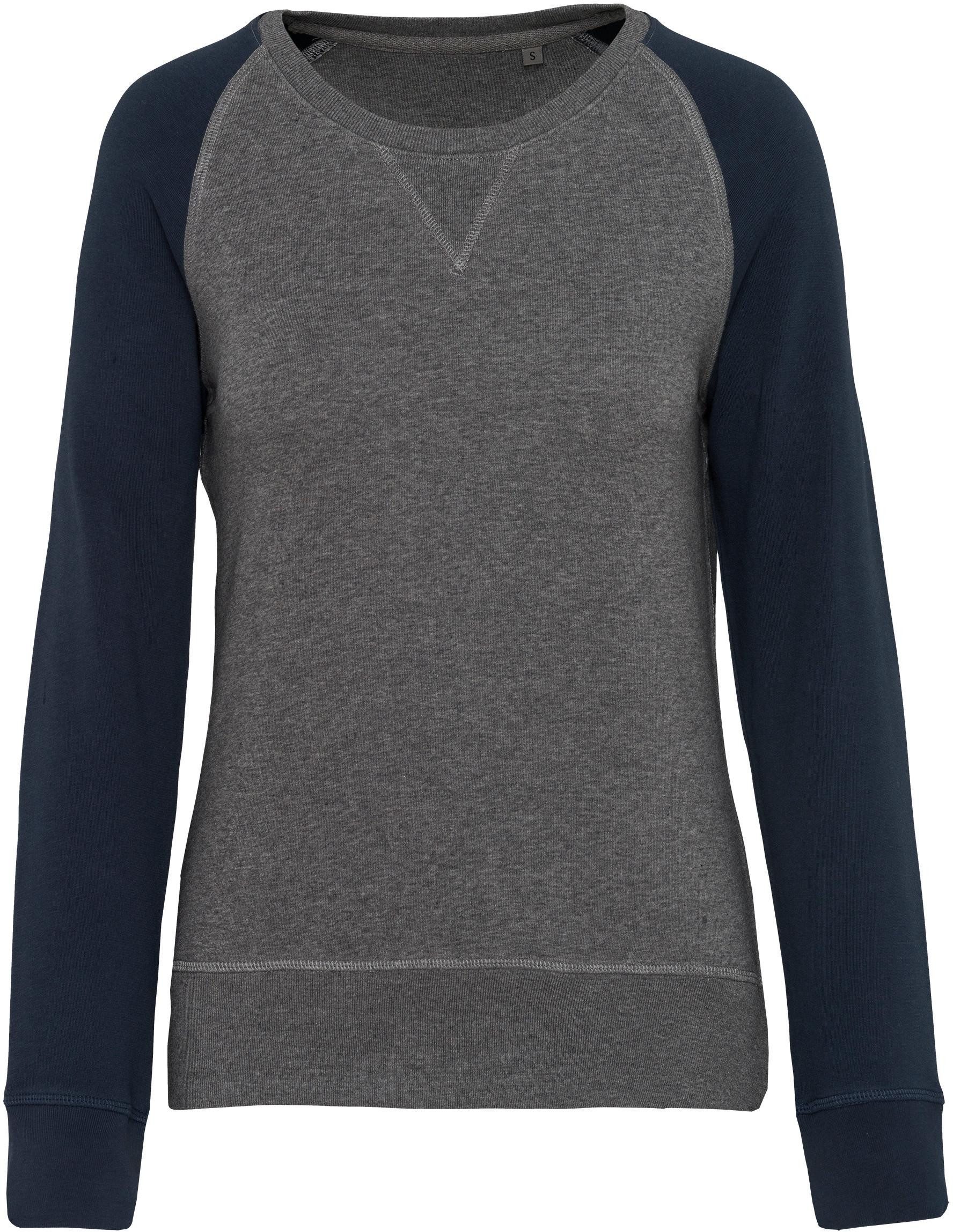Kariban Sweatshirt Zweifarbiges Damen-Sweatshirt French Terry günstig online kaufen