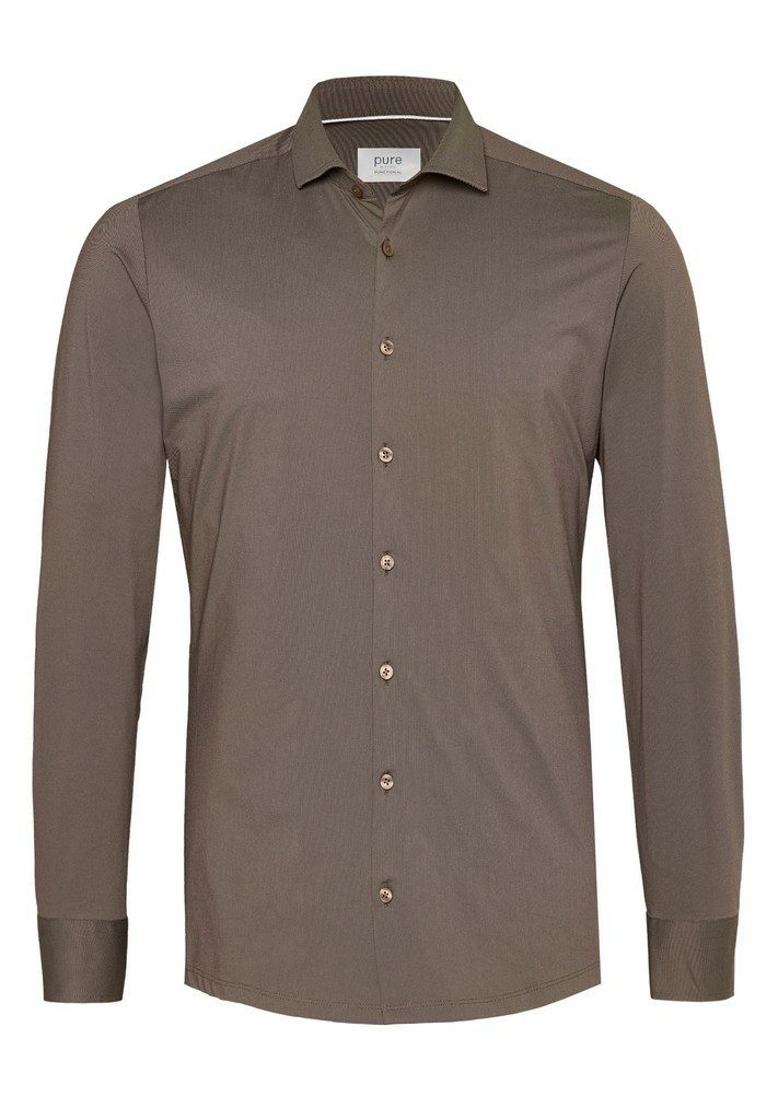 Pure Langarmhemd Pure für Herren (1-tlg)