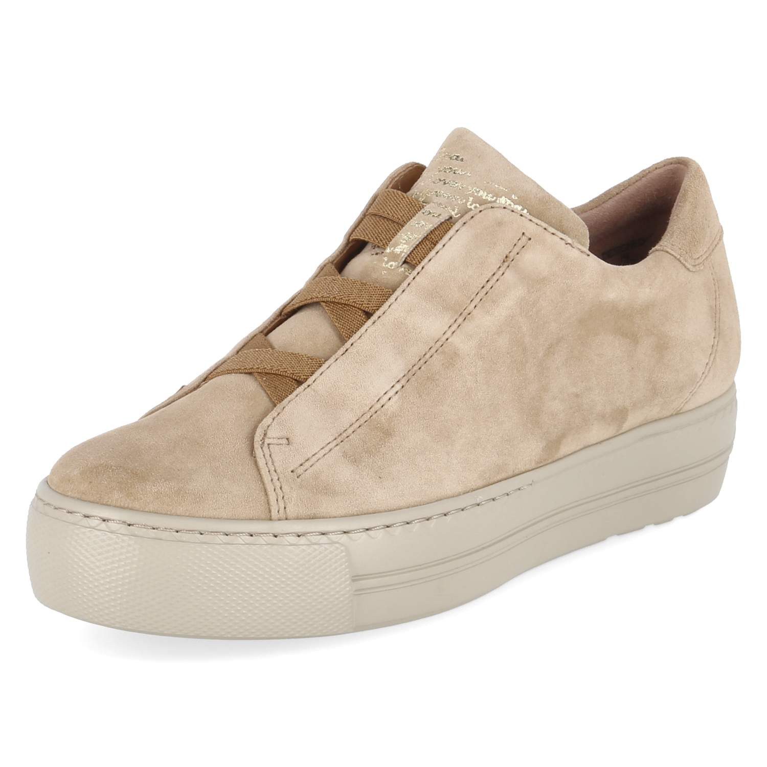 Paul Green Paul Green Plateau Sneaker 5529-061 Damen Rauleder beige Schnürschuh – Bild 2 von 5