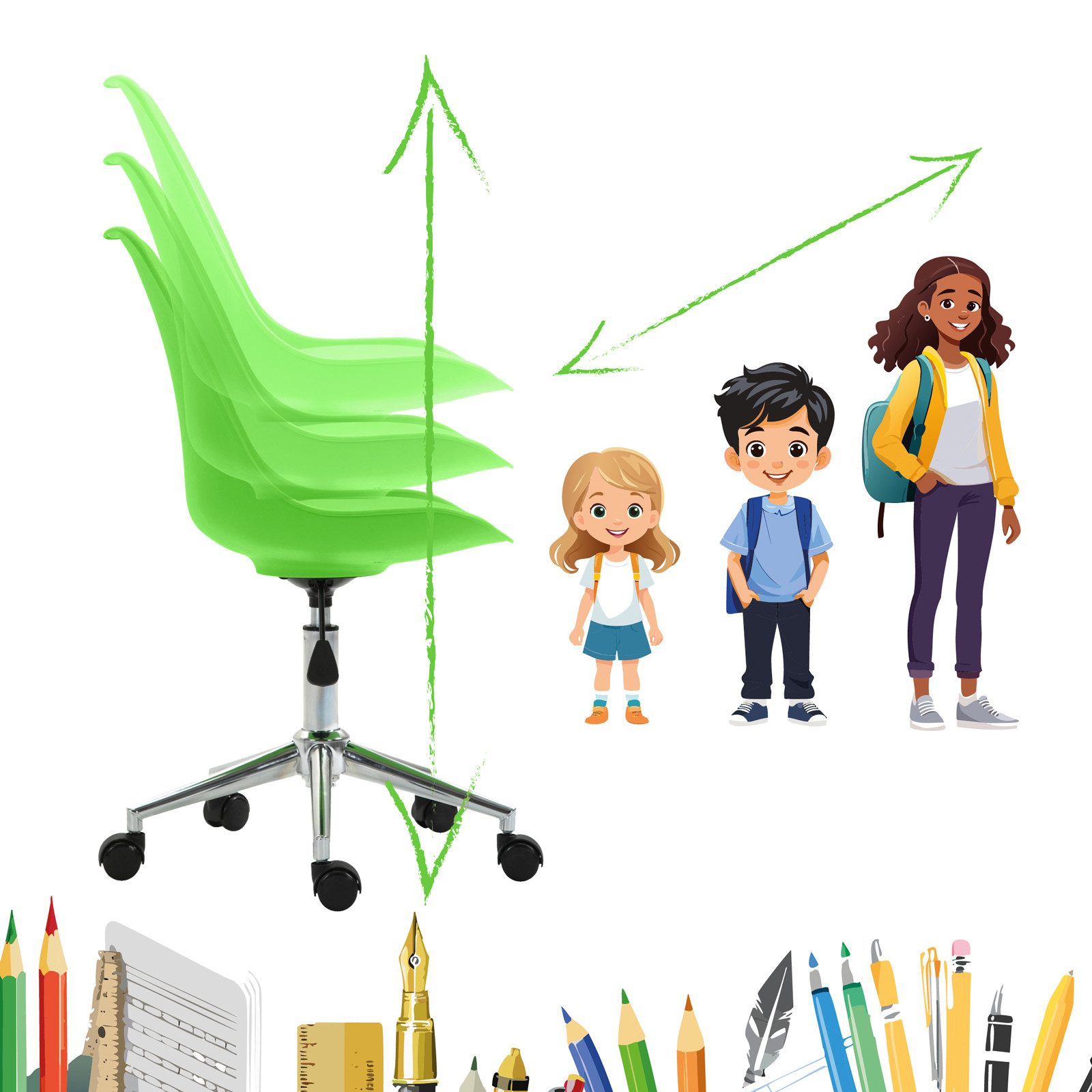 SVITA Schreibtischstuhl EDDY (Paket, 1 St), stufenlos höhenverstellbar, hoh günstig online kaufen