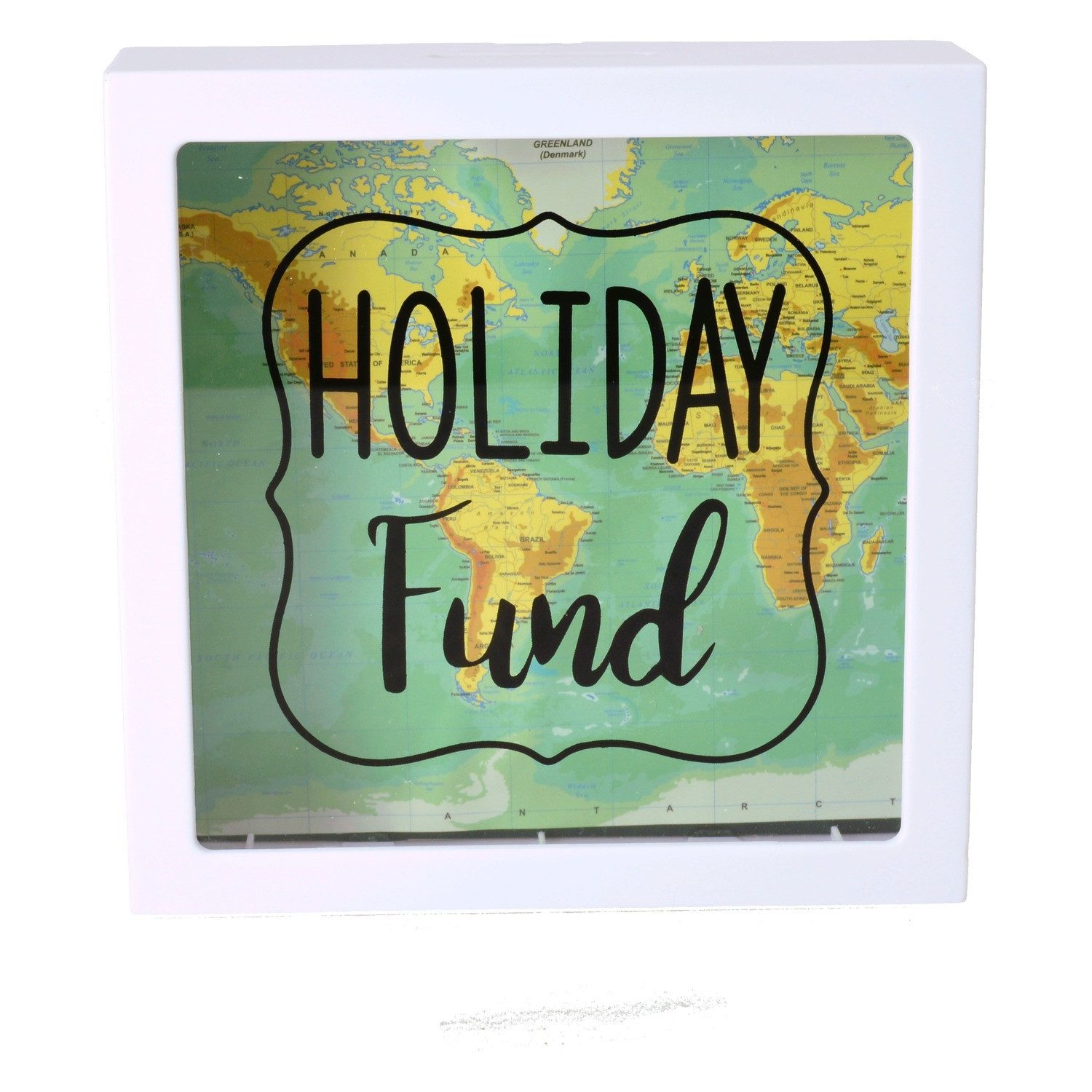 Spardose Holiday Fund Weltreise Spardose mit Sichtfenster