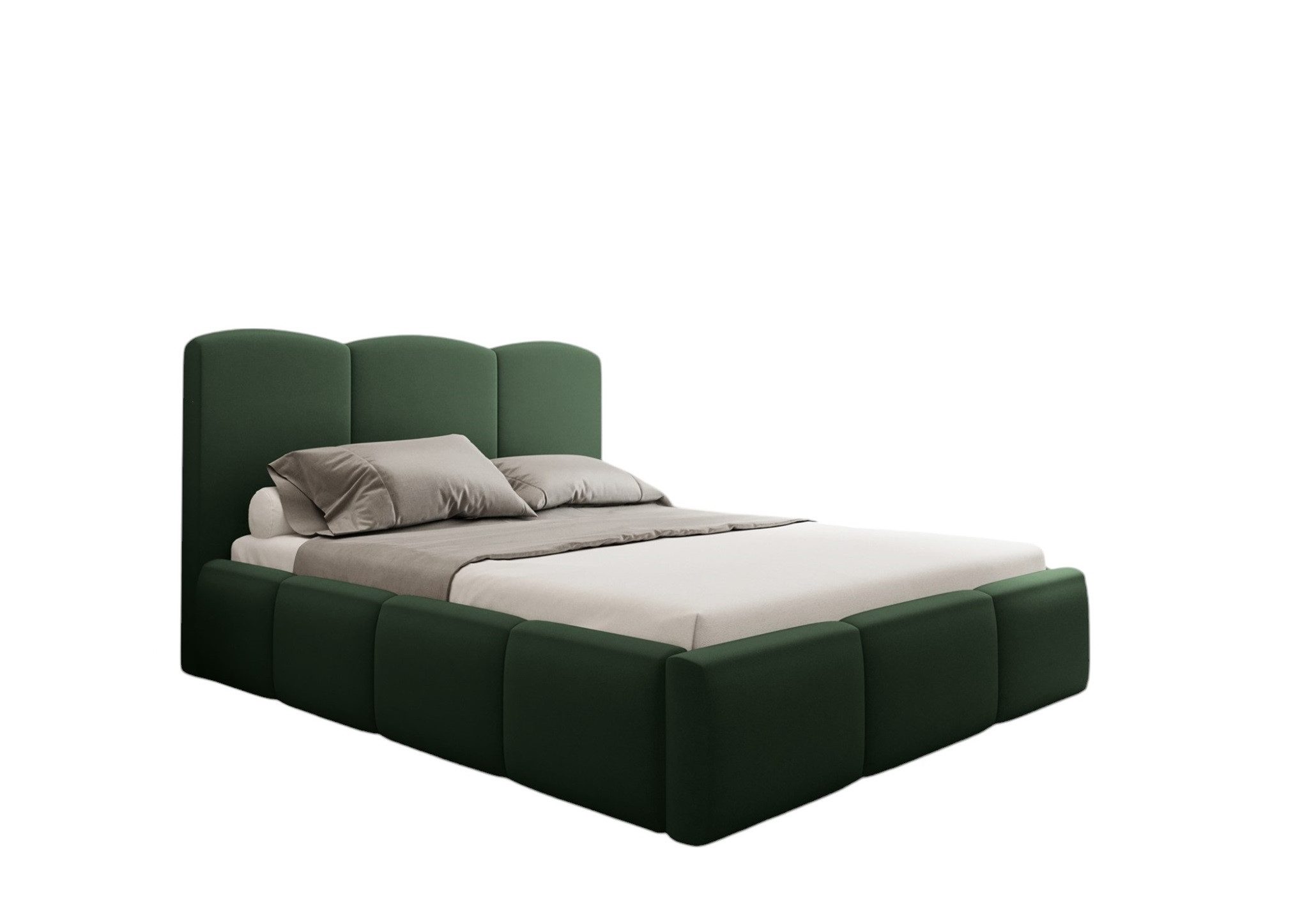 Polsterbett Polsterbett Schlafzimmerbett DUNIA Komplett-Set in Stoff Opera Velvet