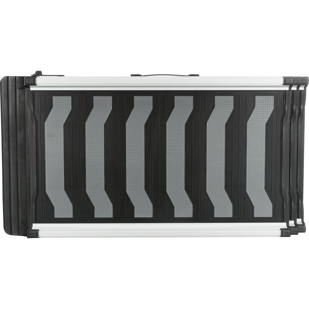 TRIXIE Hunderampe 3-fach Teleskop-Rampe, Aluminium/TPR - schwarz/grau - 40 × 78–175 cm