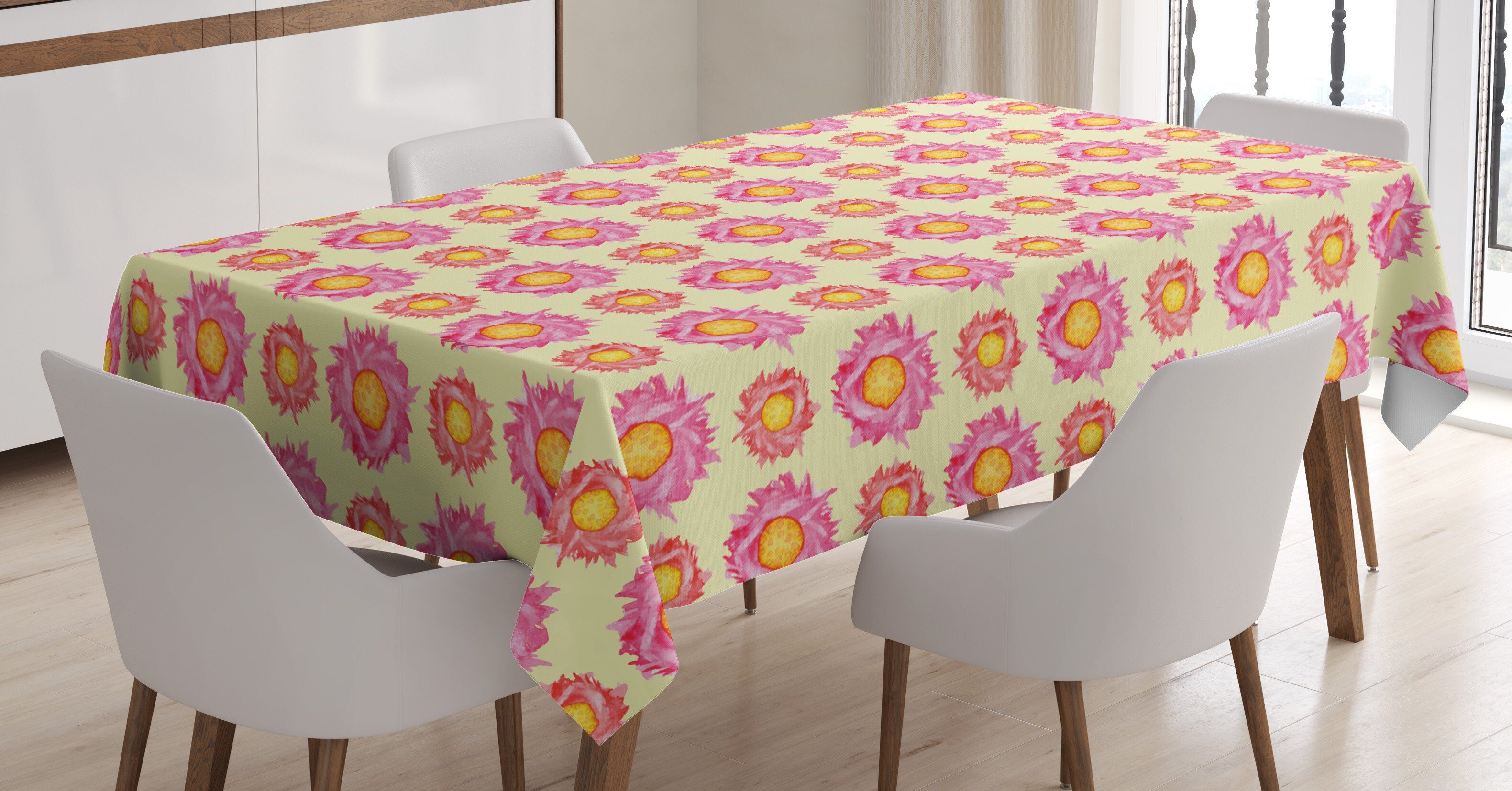 Abakuhaus Tischdecke Farbfest Waschbar Für Bereich geeignet Abstrakt Aquarell Klare den Blumen Außen Blumen Farben