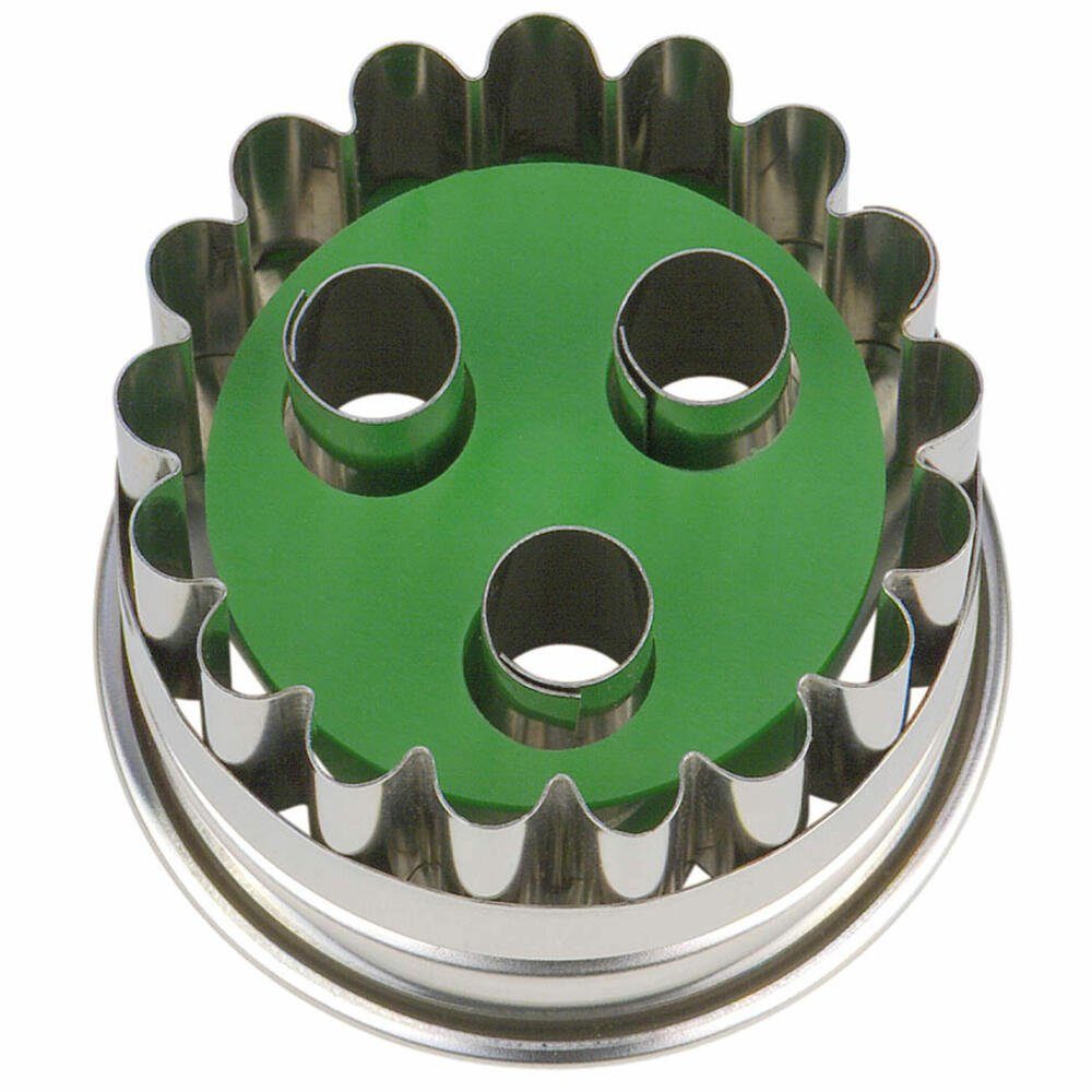 STÄDTER Ausstechform Linzer 3-Loch Ø 4.8 cm, Edelstahl