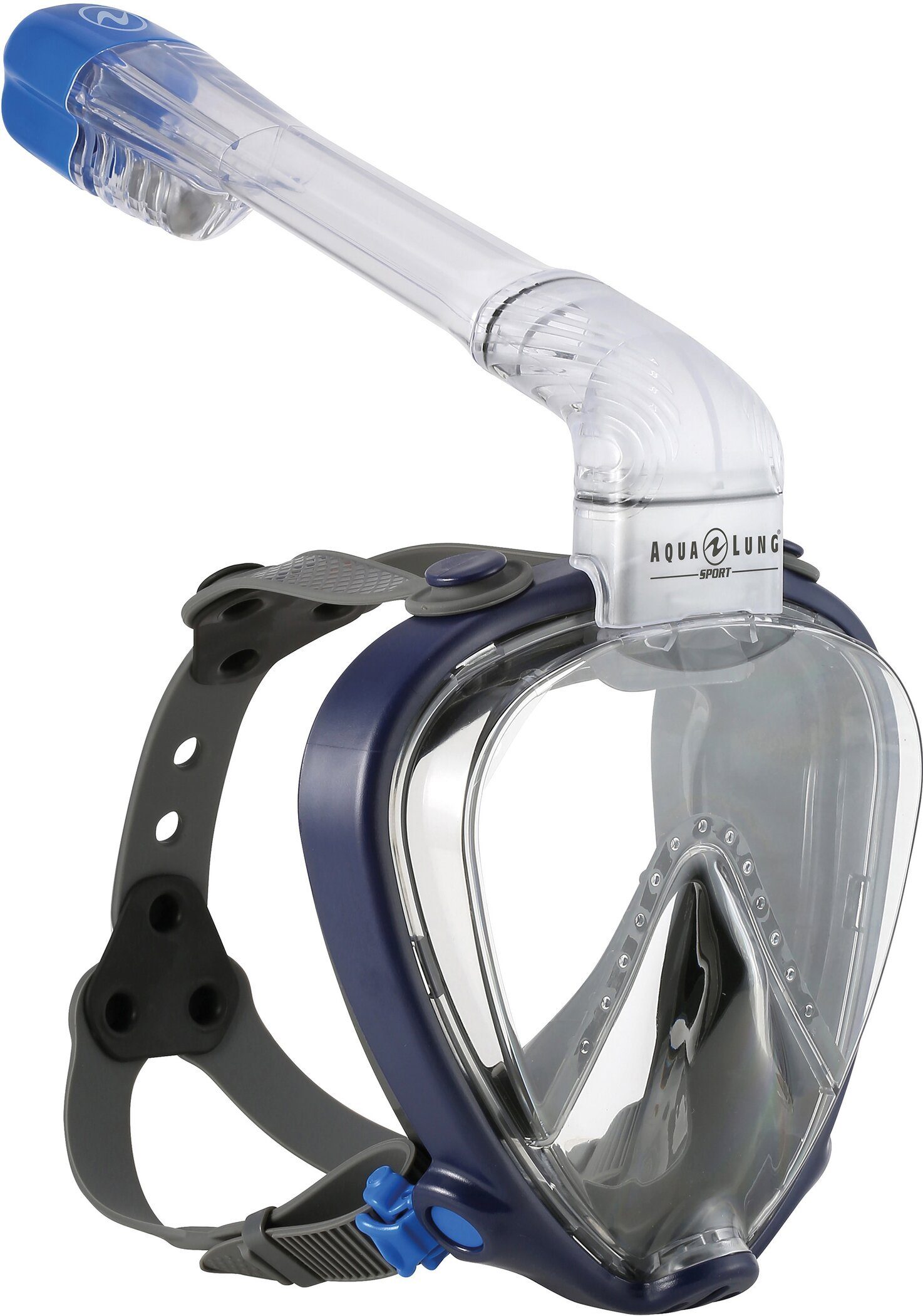 SMART Tauchermaske Sport Maske,NAVY SNORKEL Aqua Full Lung Face NAVY BLUE/GREY