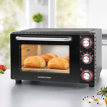 GOURMETmaxx Minibackofen, Infrarot-Ofen 26l 1650W schwarz