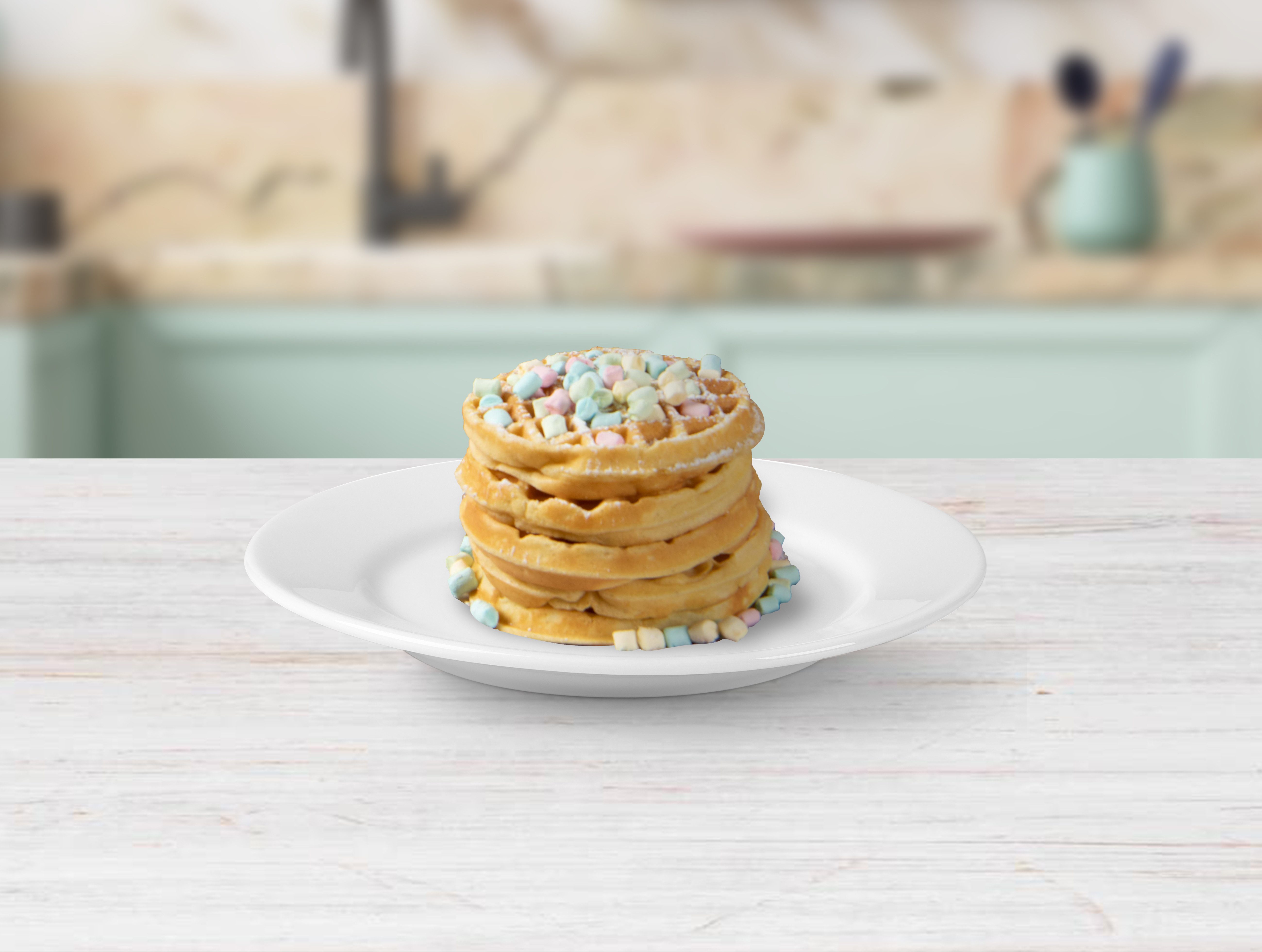 bestron Waffeleisen AMW500, 550 W, Retro-Design, antihaftbeschichtet, leicht, kompakt