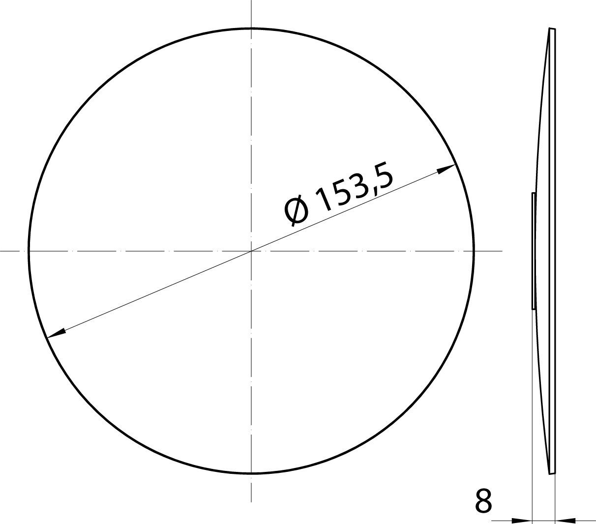Frasco Kosmetikspiegel Klebespiegel randlos, Ø 153 mm, 3/5/7-fach, 7-fach – Bild 2 von 2