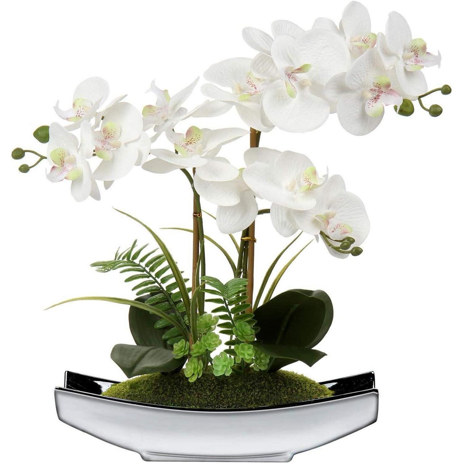 Kunstorchidee Kunstblumen Orchideen Phalaenopsis Bonsai Wohnzimmer Deko 38CM, LuxusKollektion, Höhe 38 cm