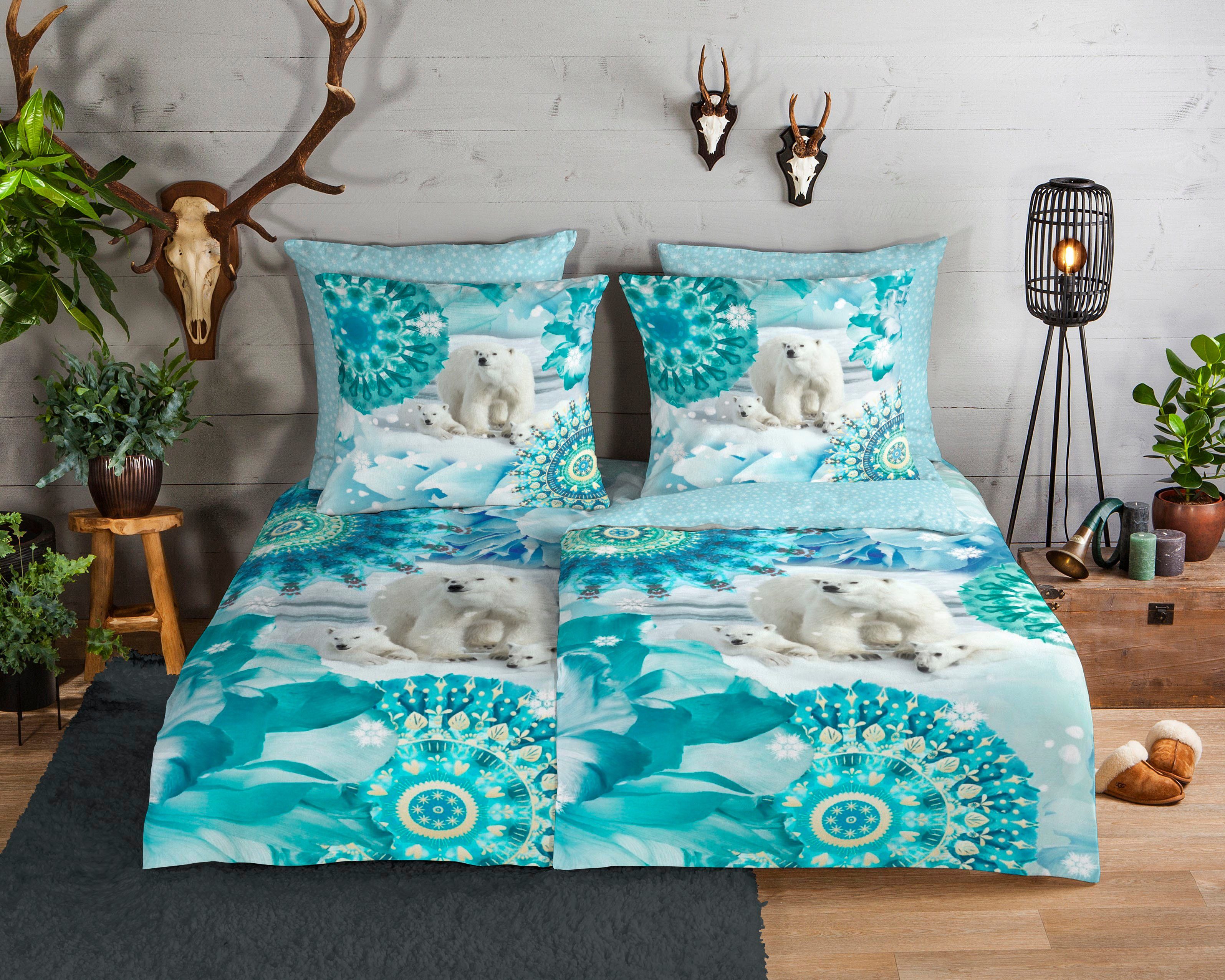 hip Wendebettwäsche »Seppo«, Biber, 135x200, Warm, Weich, Wendeoptik, Reißv günstig online kaufen