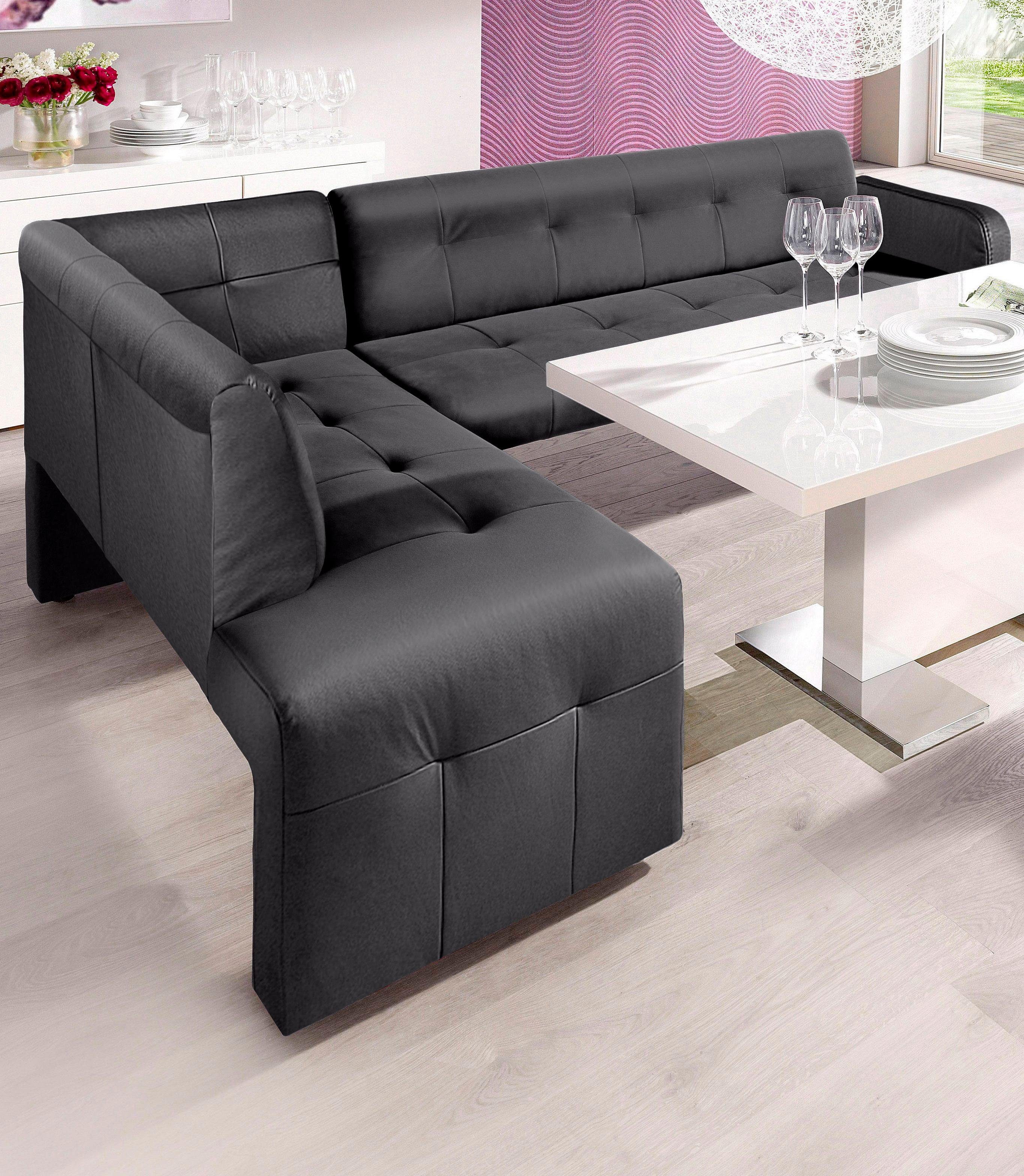exxpo - sofa fashion Essbank Barista, bequem und elegant, hohe Bodenfreiheit, Eckbank Barista bequem und elegant, hochwertige Detailverarbeitung