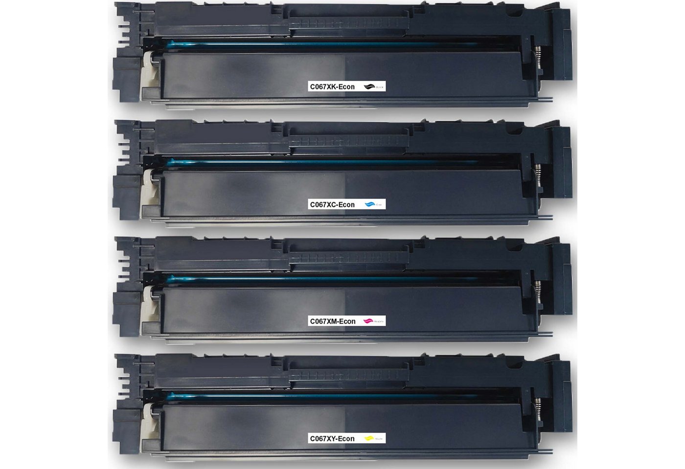 Tonerkartusche Gigao Toner-Set 067H für Canon i-SENSYS MF655Cdw - 4 Farben (Schwarz, (Kompatibel für Canon i-SENSYS MF 655 Cdw 067H), Cx