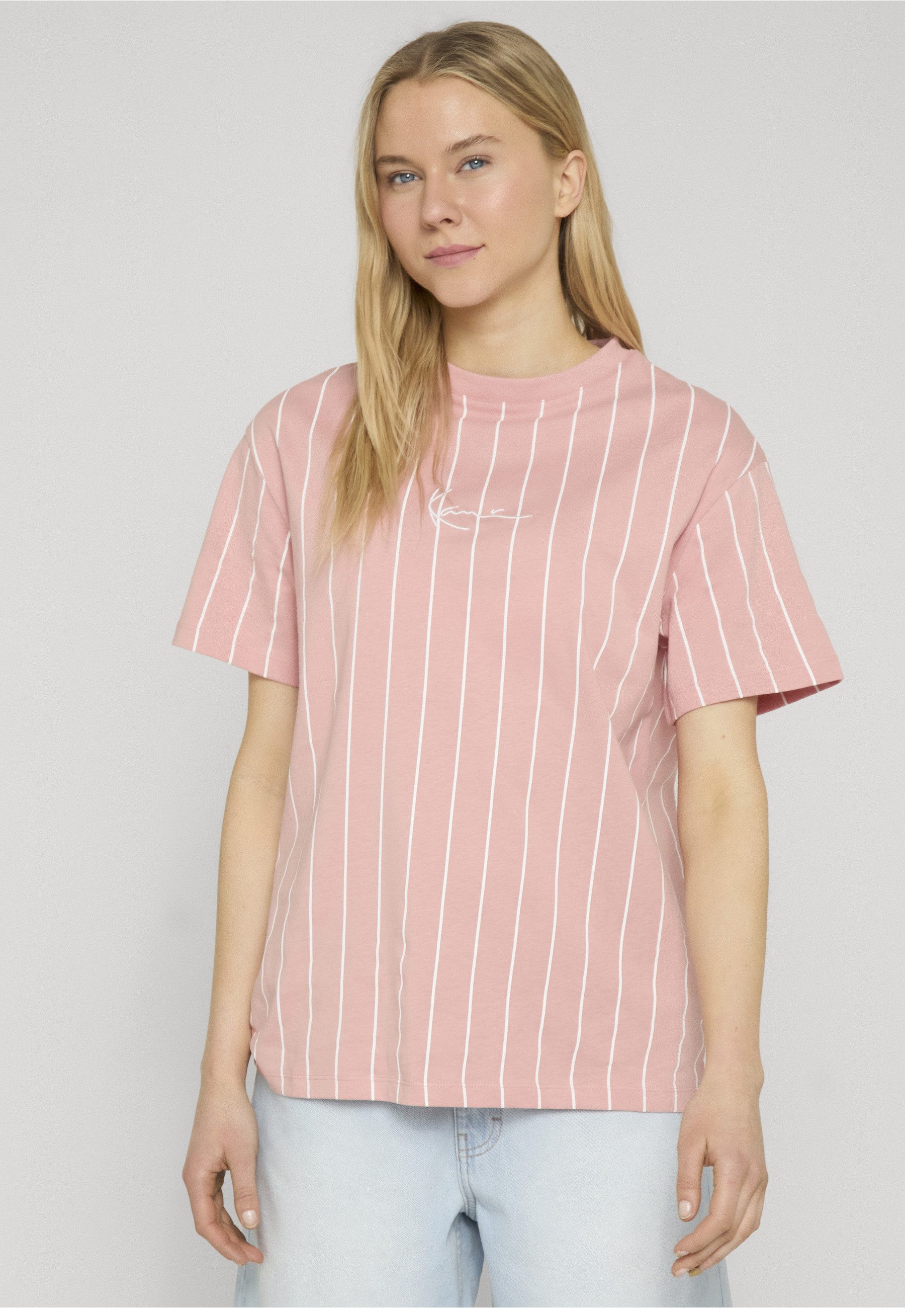 Karl Kani T-Shirt Karl Kani Small Signature Essential Pinstripe OS Tee (1-tlg)